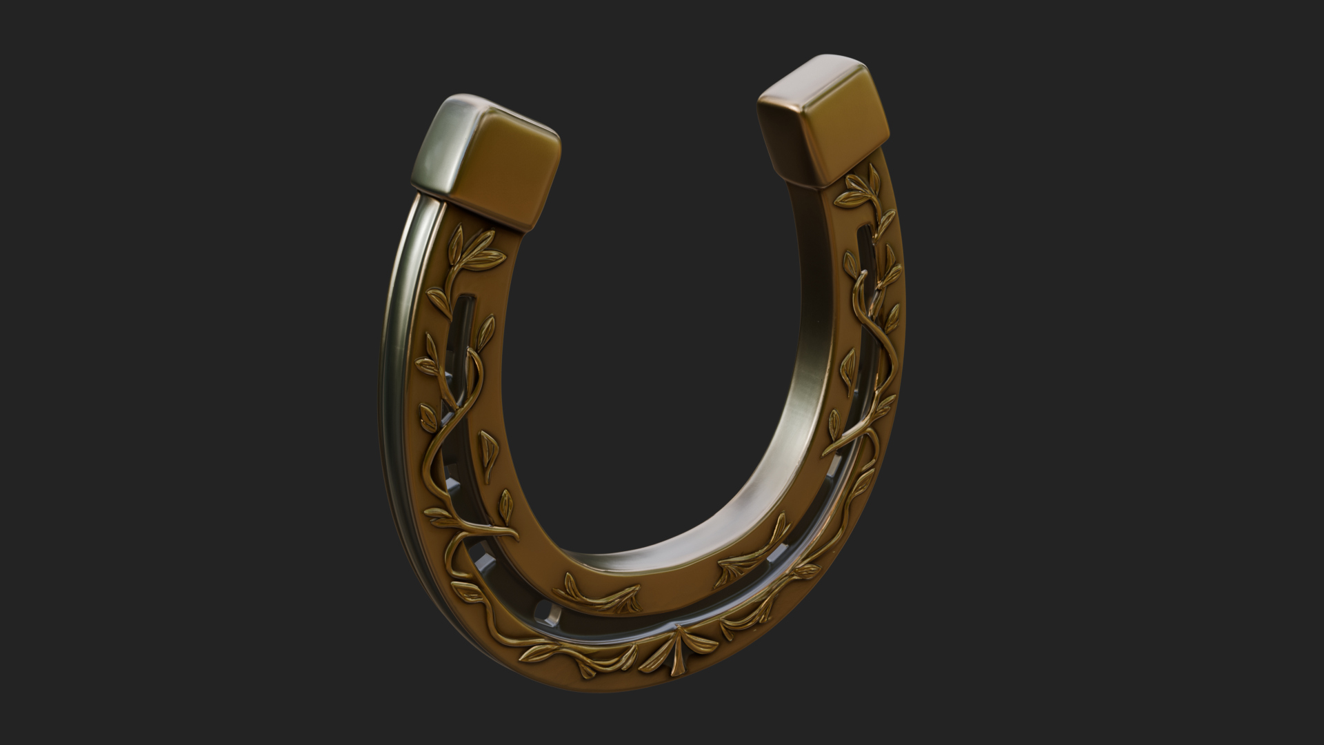 Celtic Lucky Horseshoe Plaque Design 7 3D Print Model 3D Model