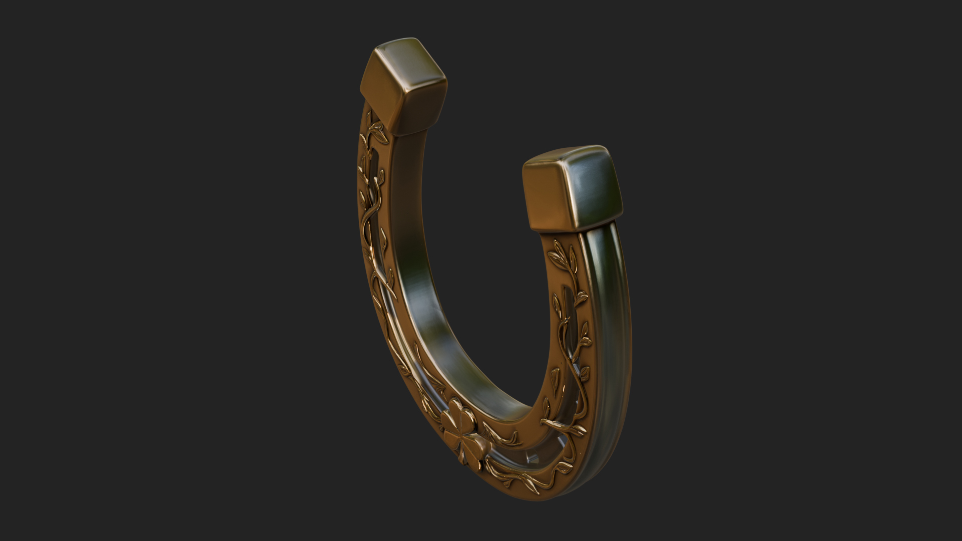 Celtic Lucky Horseshoe Plaque Design 7 3D Print Model 3D Model