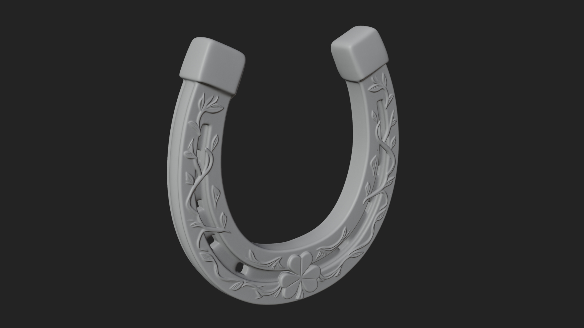 Celtic Lucky Horseshoe Plaque Design 7 3D Print Model 3D Model