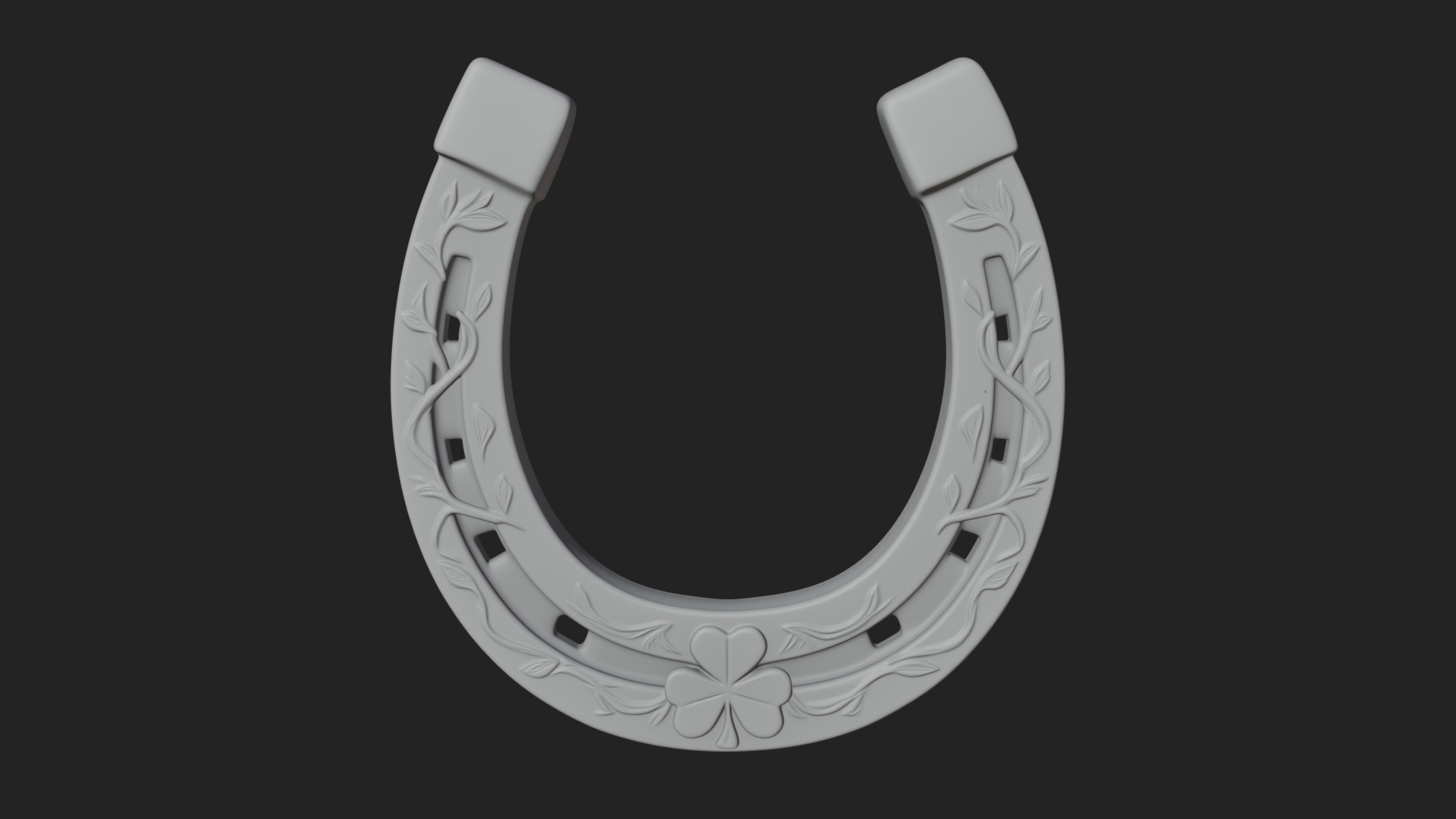 Celtic Lucky Horseshoe Plaque Design 7 3D Print Model 3D Model