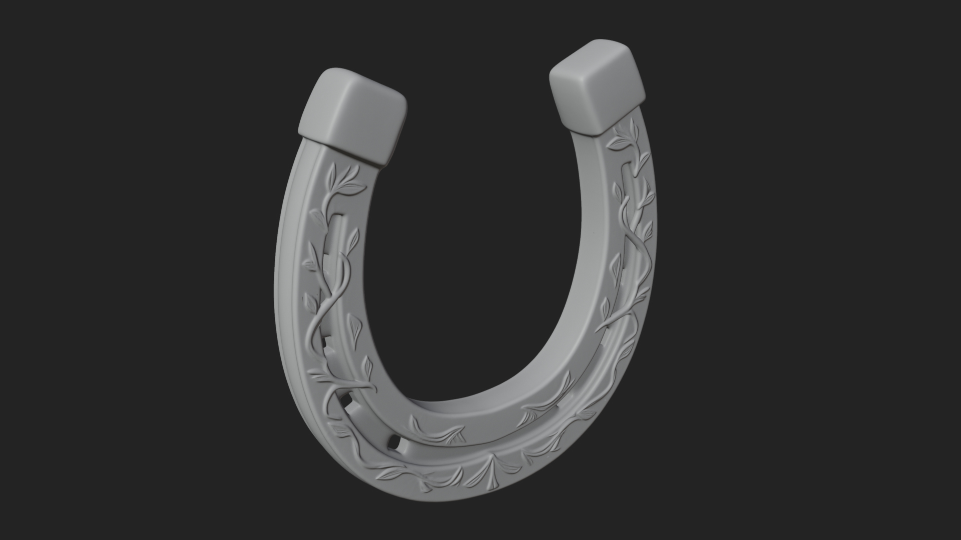 Celtic Lucky Horseshoe Plaque Design 7 3D Print Model 3D Model