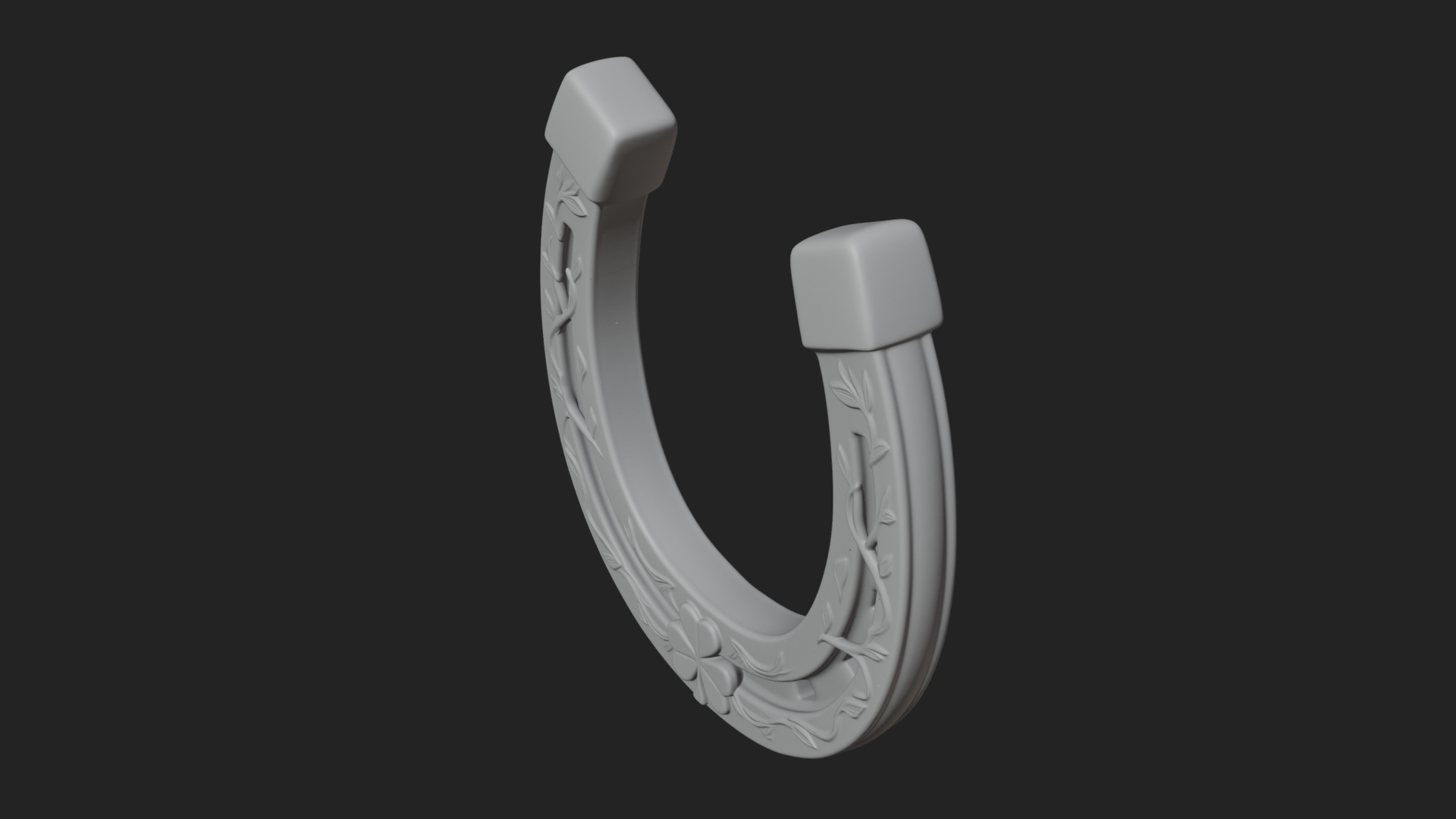 Celtic Lucky Horseshoe Plaque Design 7 3D Print Model 3D Model