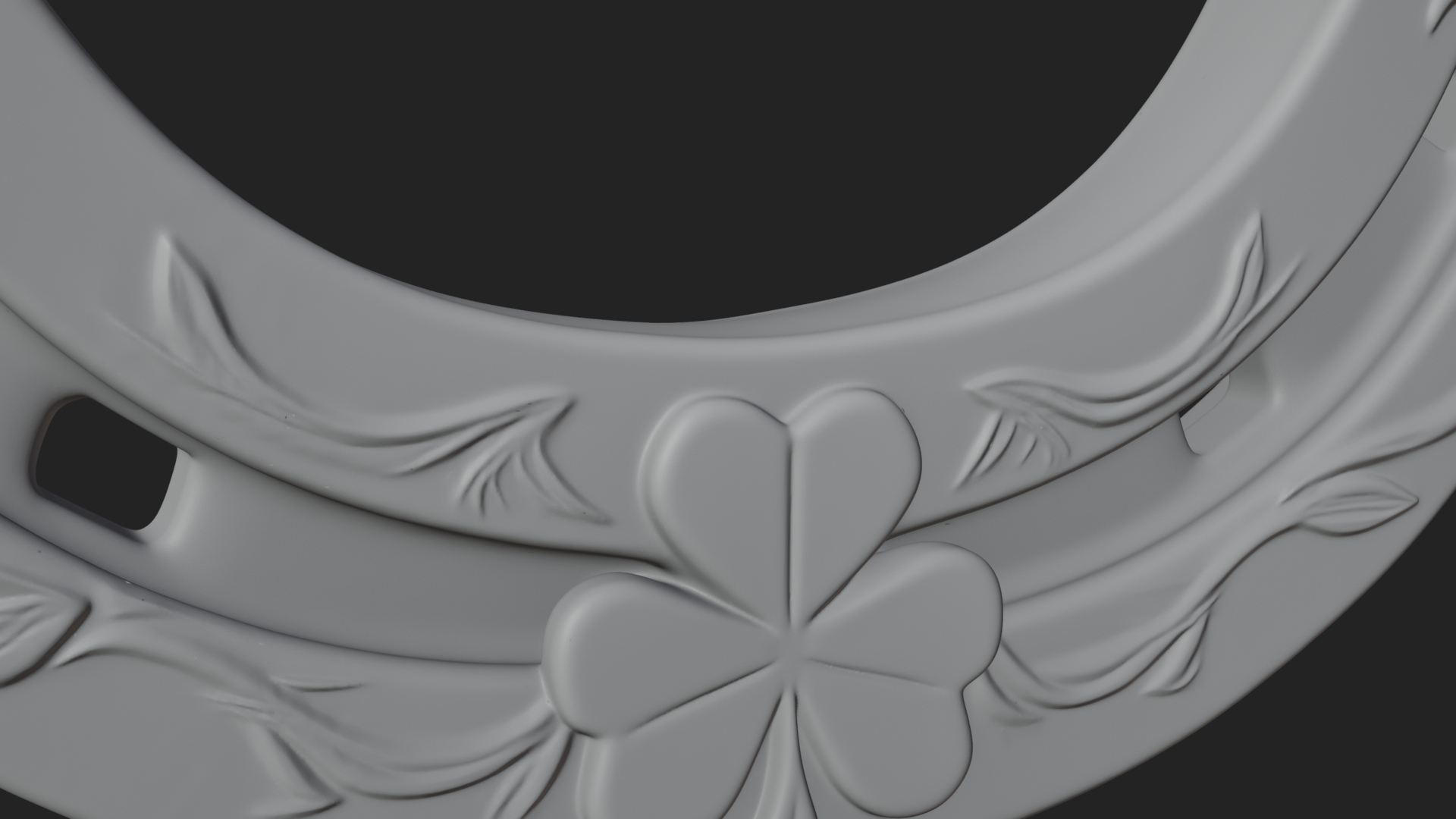 Celtic Lucky Horseshoe Plaque Design 7 3D Print Model 3D Model