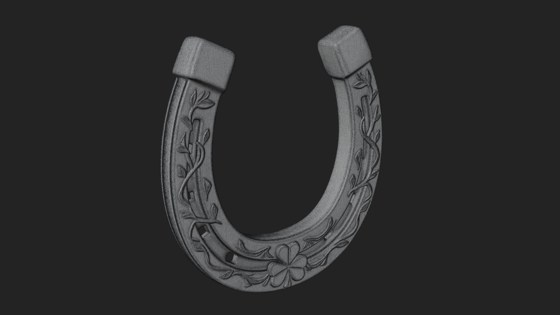 Celtic Lucky Horseshoe Plaque Design 7 3D Print Model 3D Model