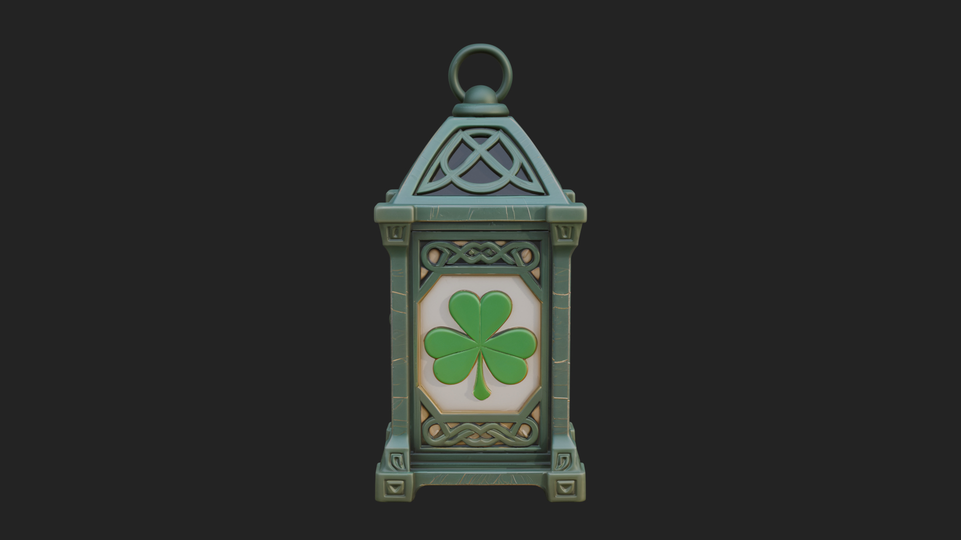 Celtic Shamrock Lantern Model Design 1 3D Print Model 3D Model