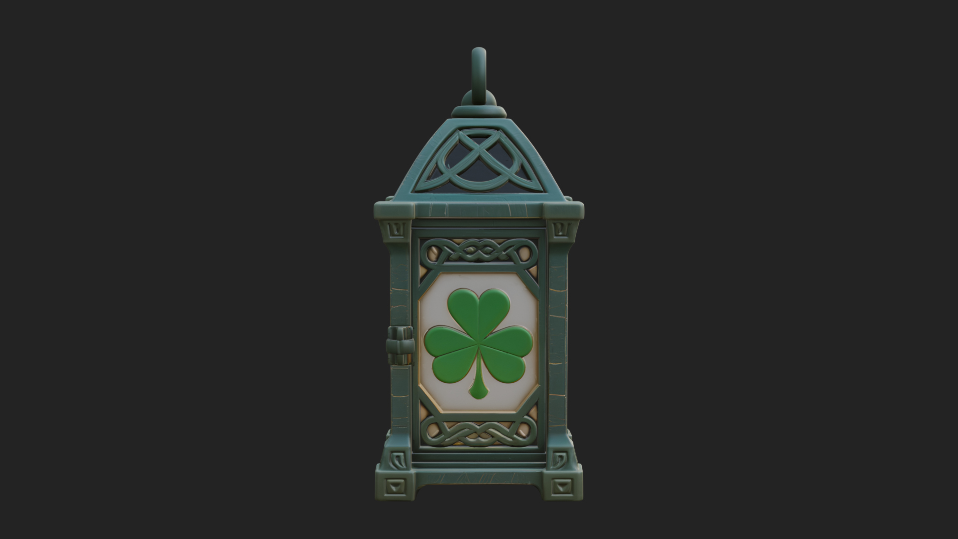 Celtic Shamrock Lantern Model Design 1 3D Print Model 3D Model