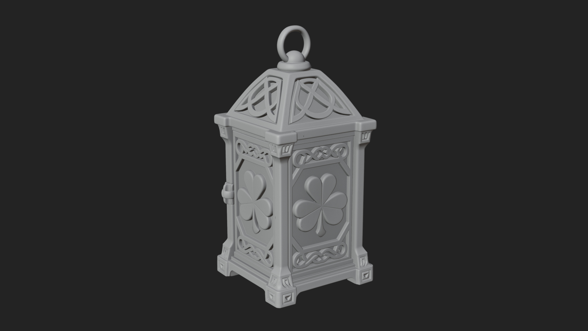 Celtic Shamrock Lantern Model Design 1 3D Print Model 3D Model