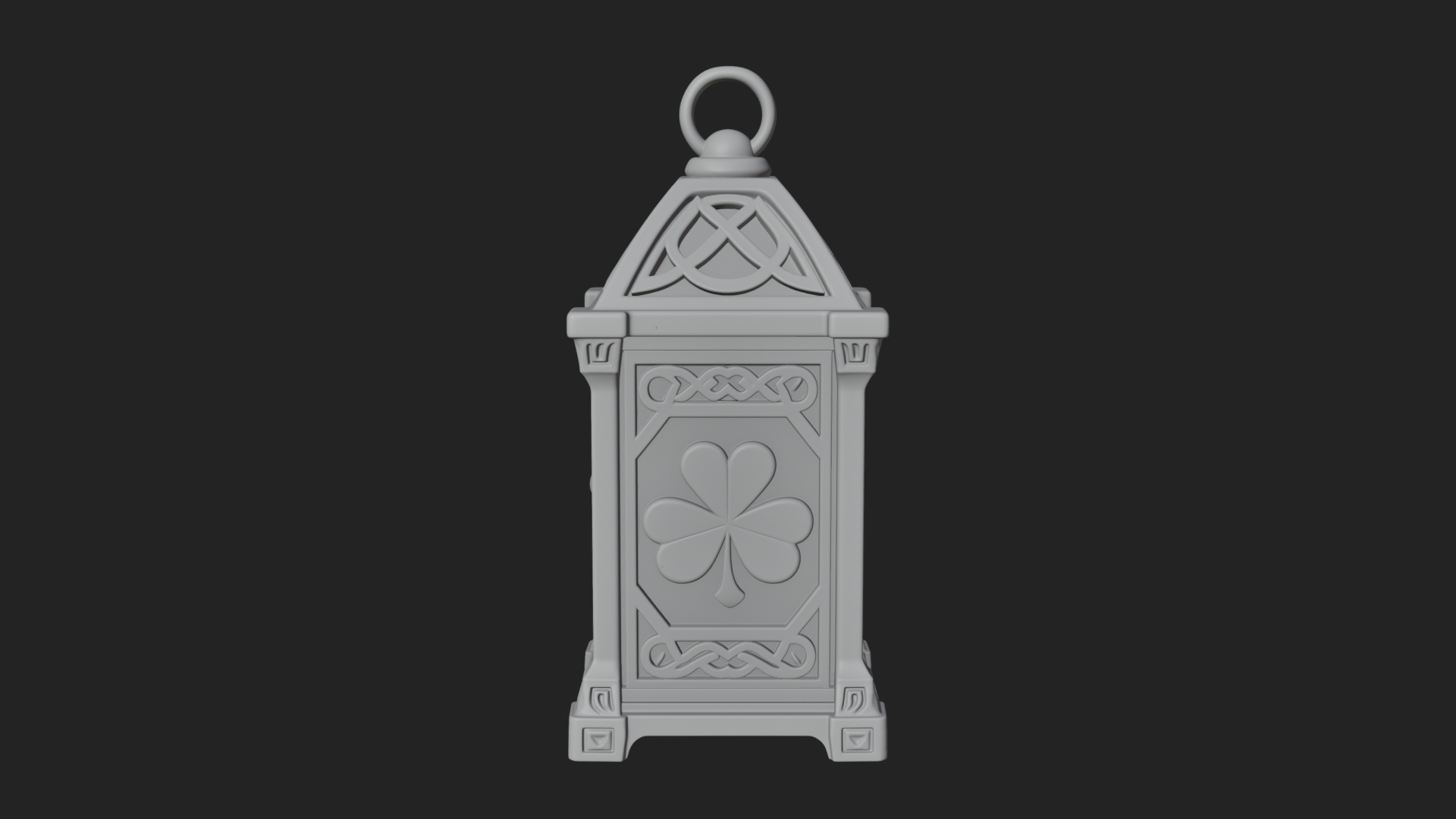 Celtic Shamrock Lantern Model Design 1 3D Print Model 3D Model
