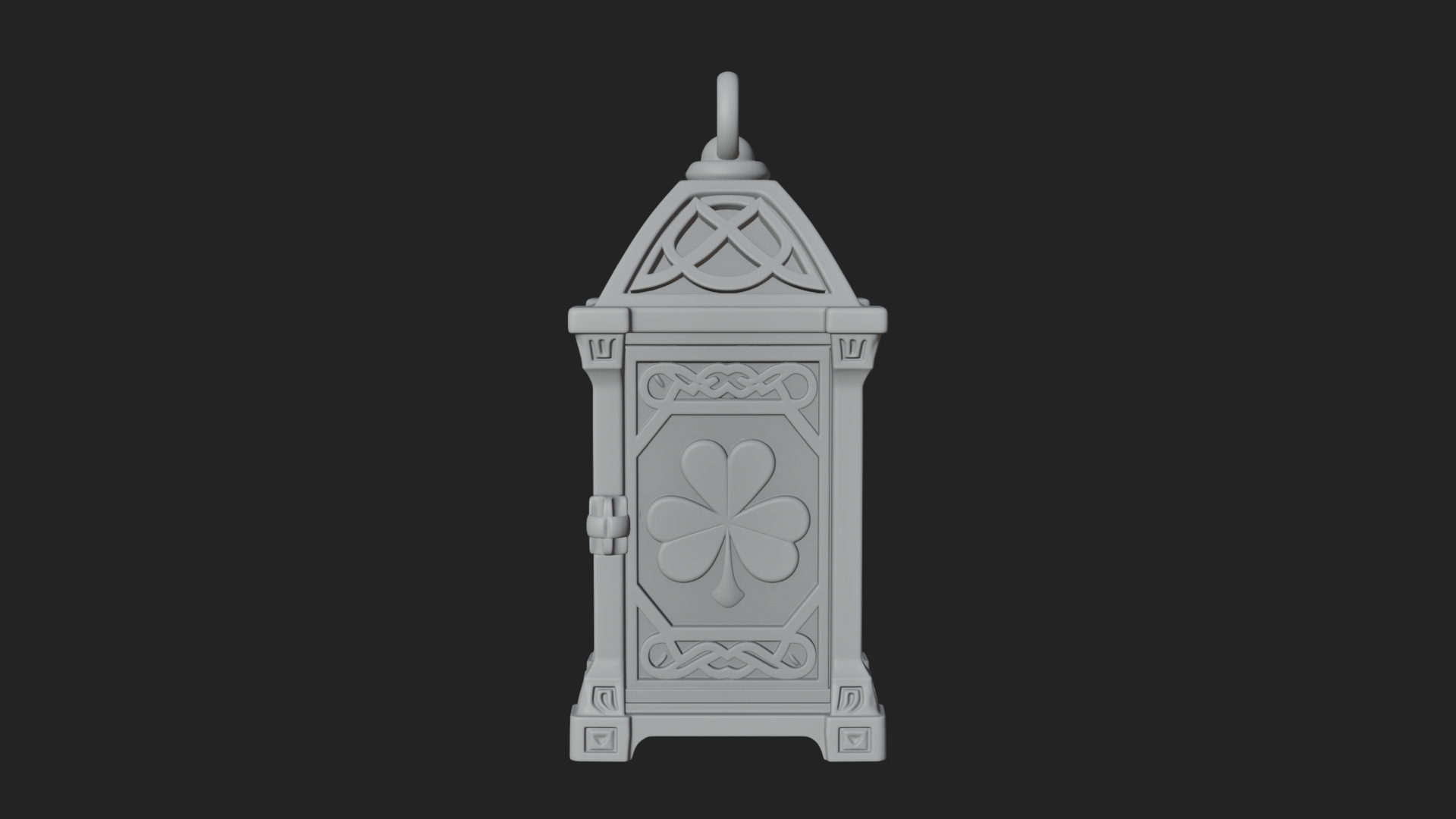 Celtic Shamrock Lantern Model Design 1 3D Print Model 3D Model