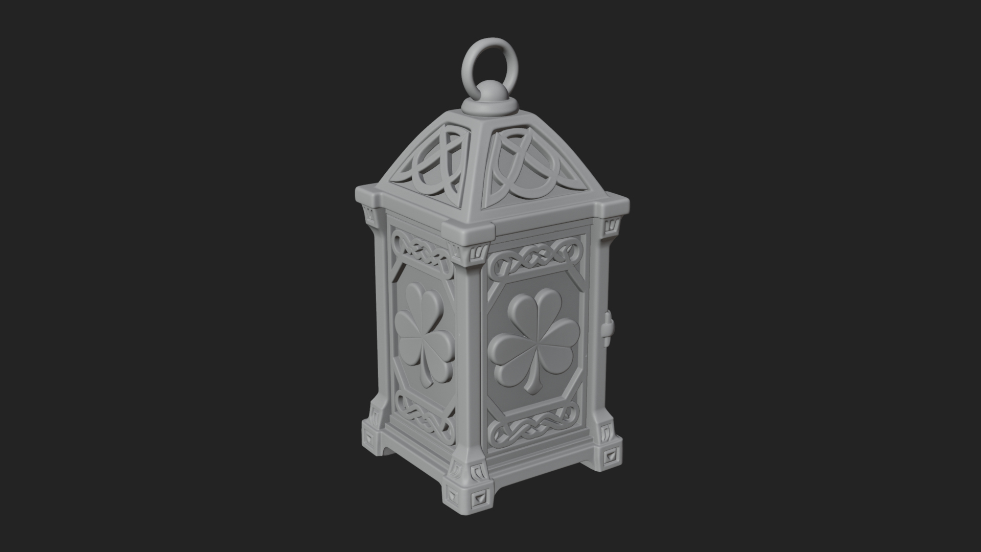 Celtic Shamrock Lantern Model Design 1 3D Print Model 3D Model