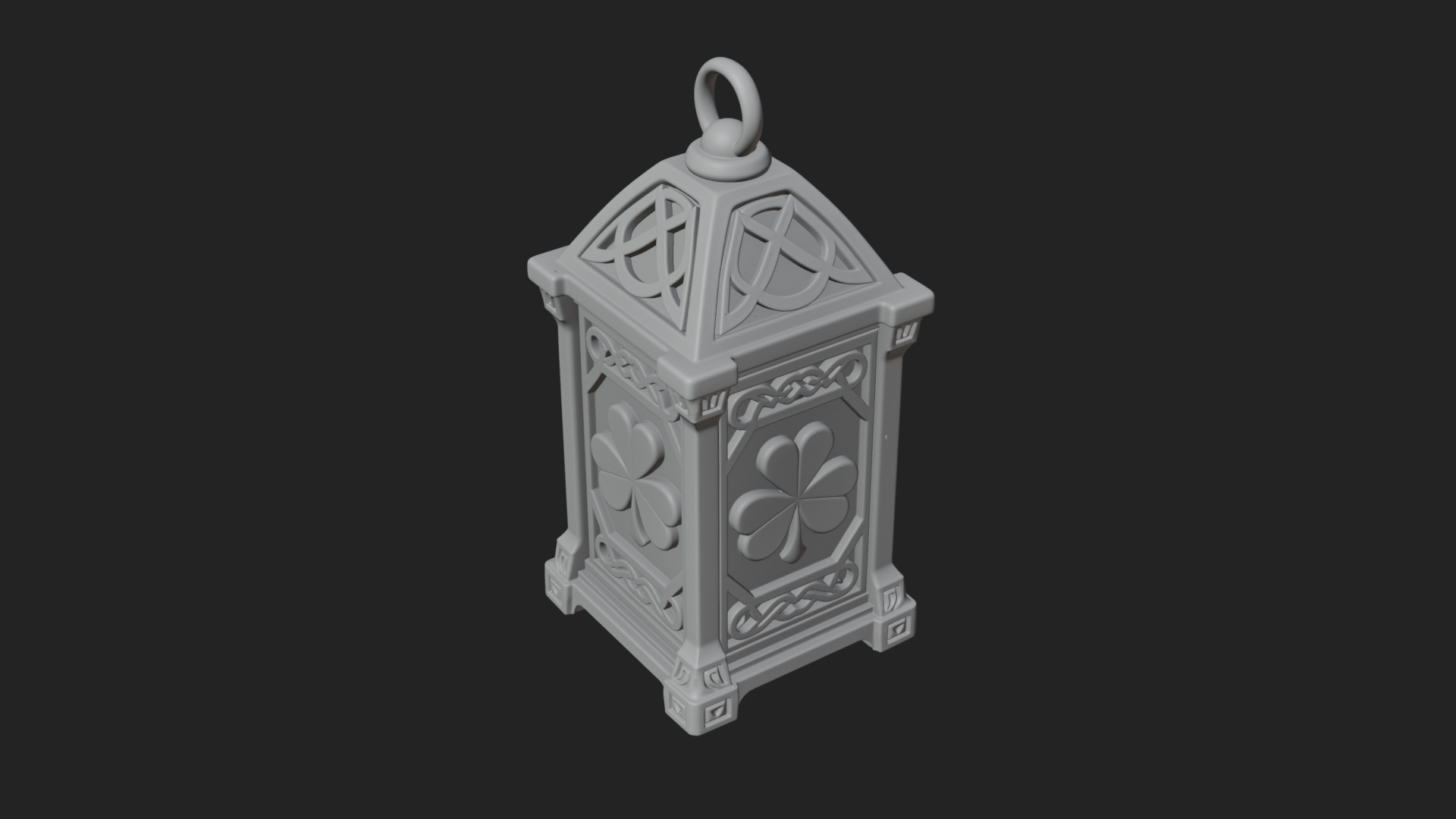 Celtic Shamrock Lantern Model Design 1 3D Print Model 3D Model