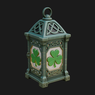 Celtic Shamrock Lantern Model Design 1 3D Print Model