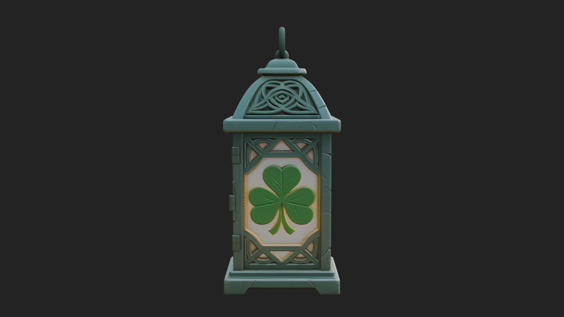 Celtic Shamrock Lantern Model Design 2 3D Print Model 3D Model