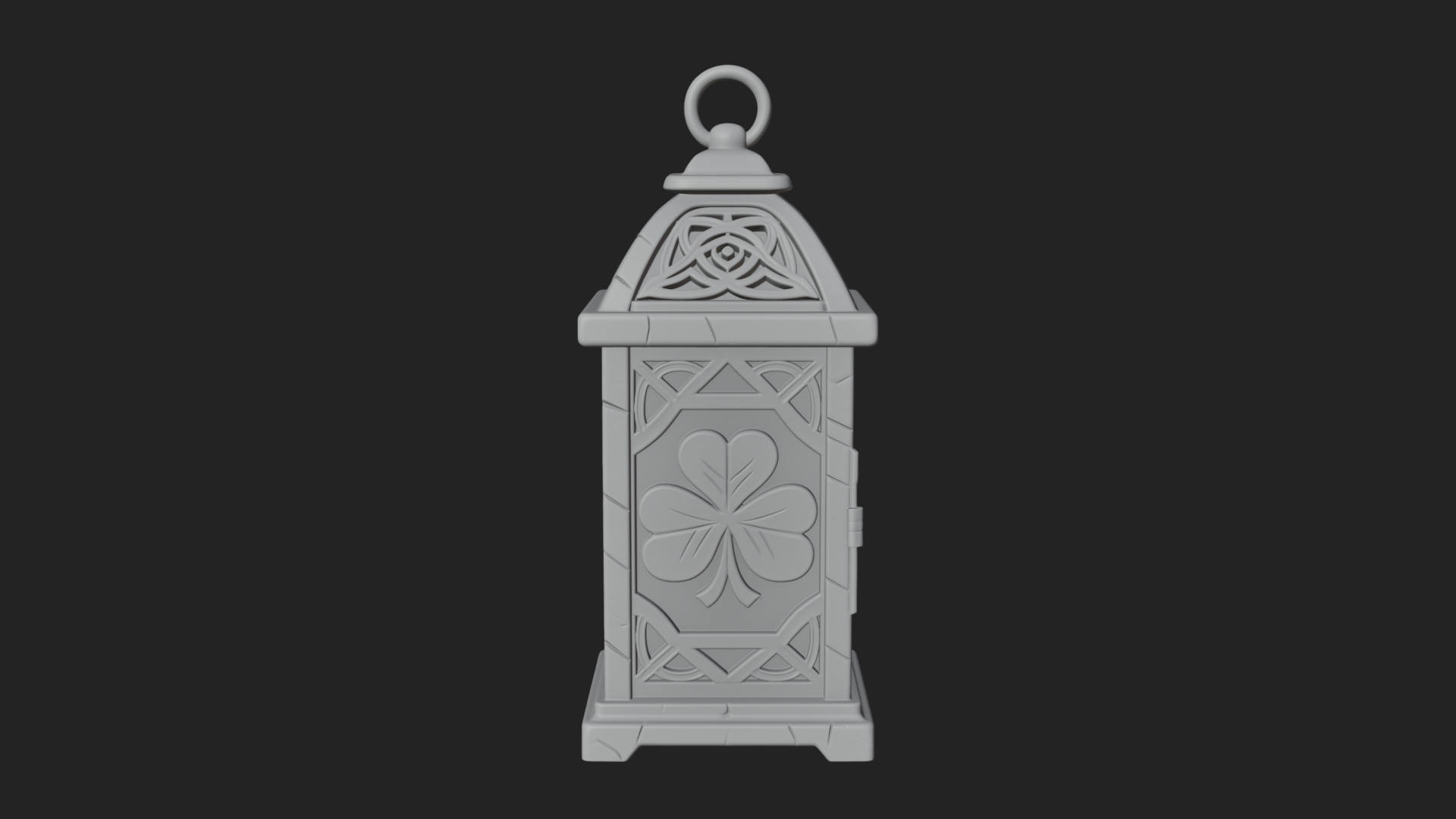 Celtic Shamrock Lantern Model Design 2 3D Print Model 3D Model