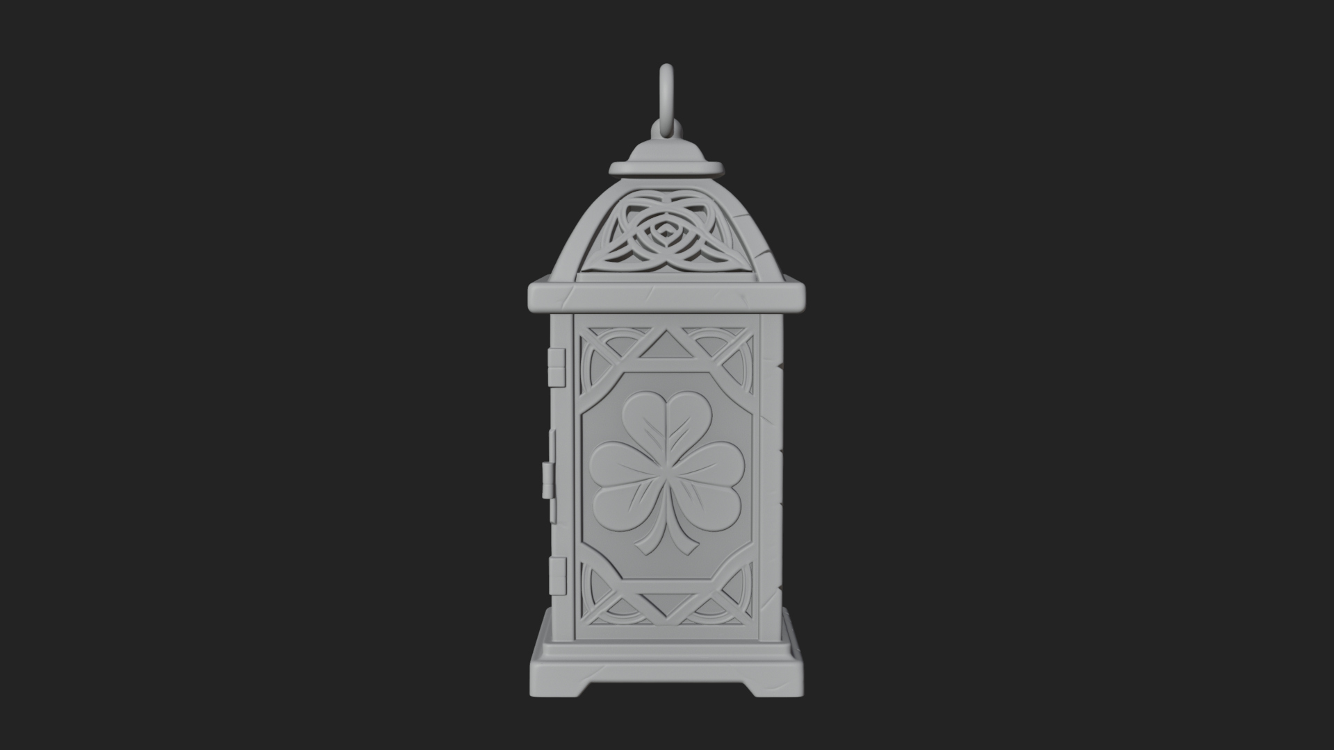 Celtic Shamrock Lantern Model Design 2 3D Print Model 3D Model