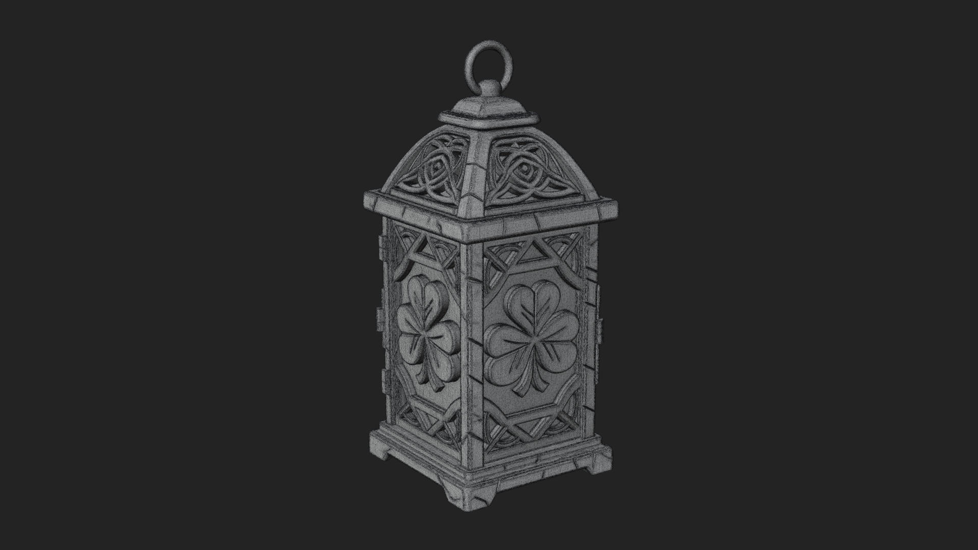 Celtic Shamrock Lantern Model Design 2 3D Print Model 3D Model