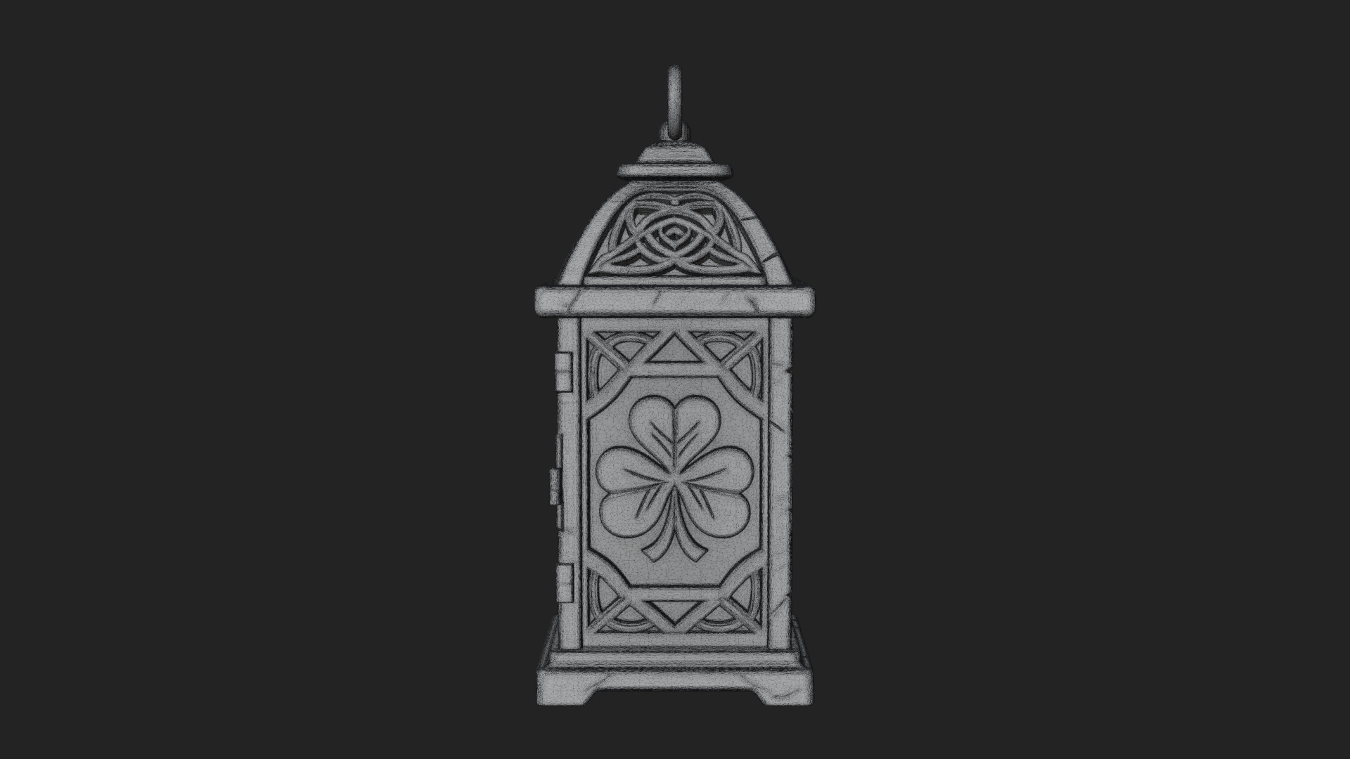 Celtic Shamrock Lantern Model Design 2 3D Print Model 3D Model