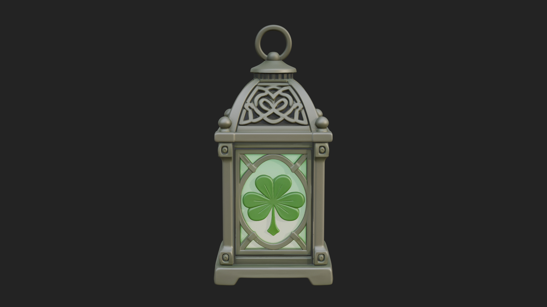 Celtic Shamrock Lantern Model Design 3 3D Print Model 3D Model
