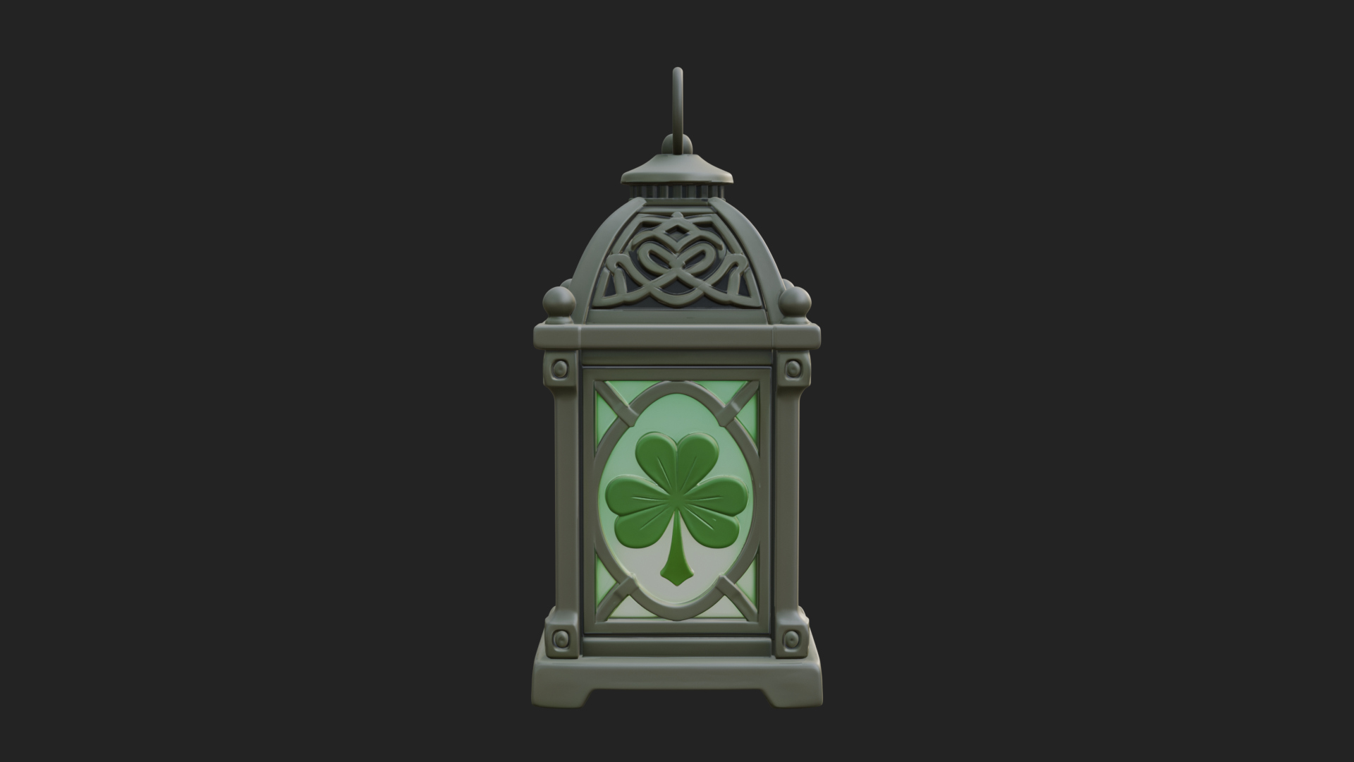 Celtic Shamrock Lantern Model Design 3 3D Print Model 3D Model