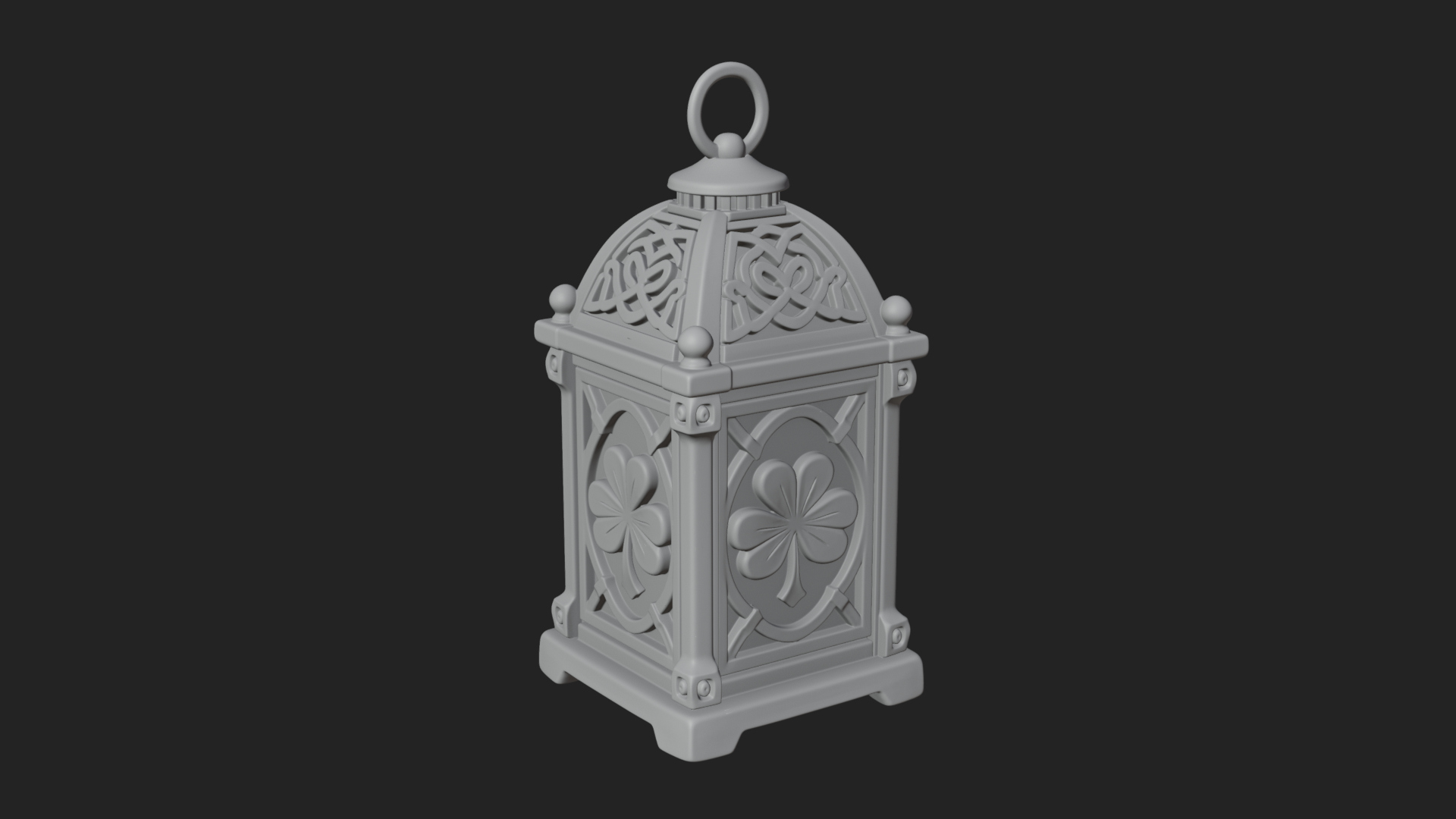 Celtic Shamrock Lantern Model Design 3 3D Print Model 3D Model