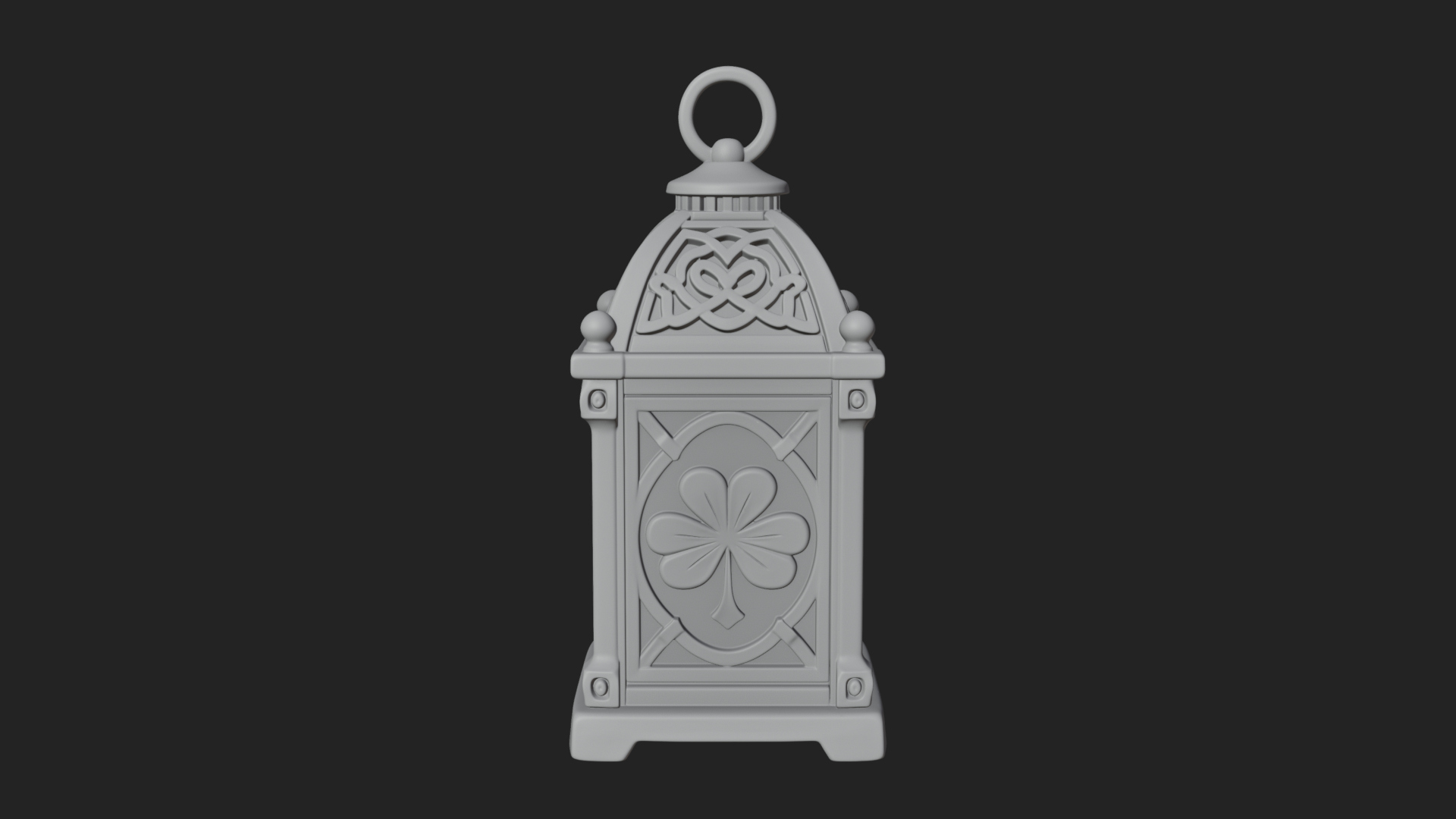 Celtic Shamrock Lantern Model Design 3 3D Print Model 3D Model
