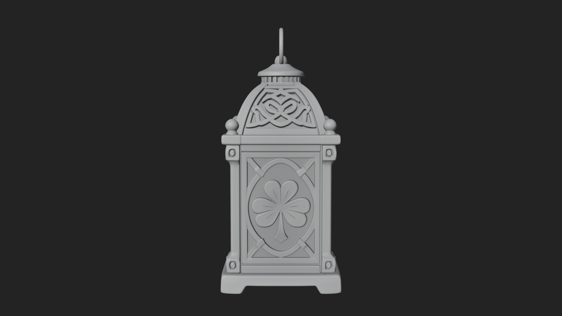 Celtic Shamrock Lantern Model Design 3 3D Print Model 3D Model