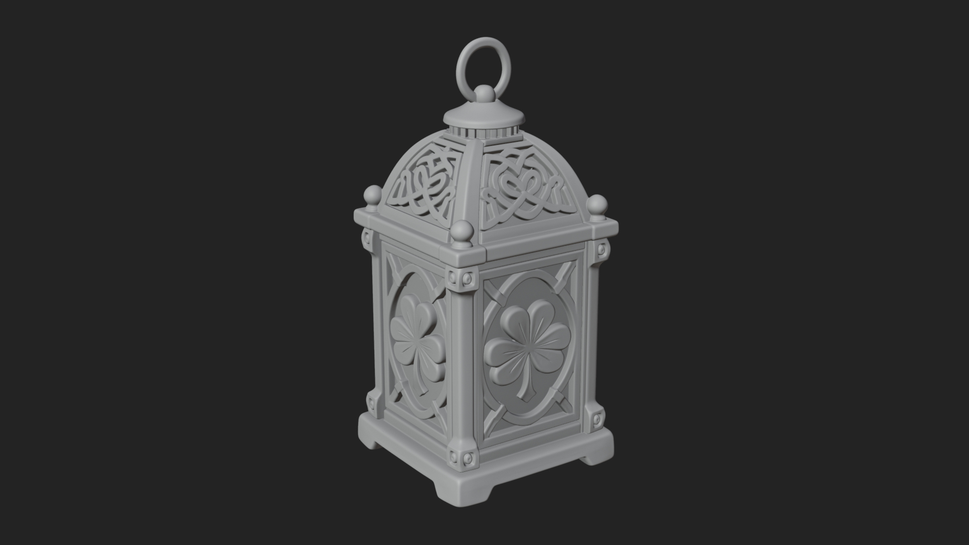 Celtic Shamrock Lantern Model Design 3 3D Print Model 3D Model