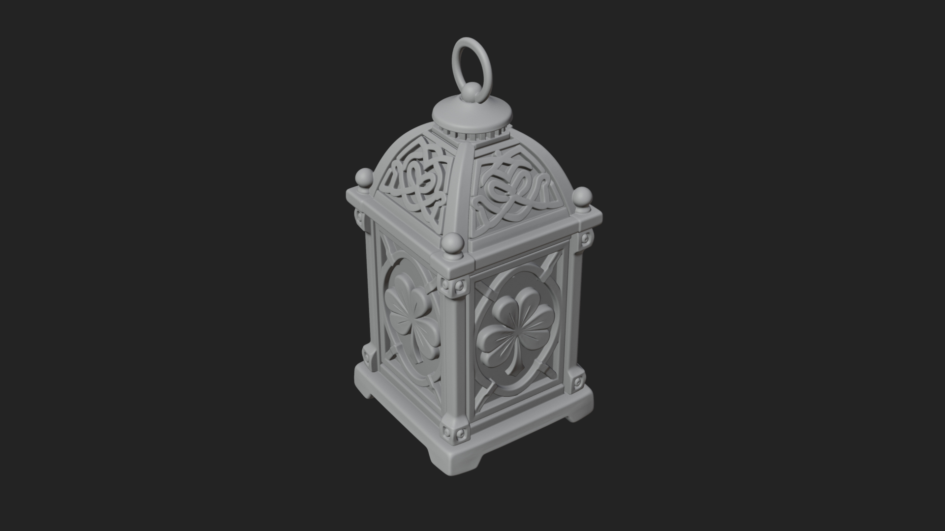 Celtic Shamrock Lantern Model Design 3 3D Print Model 3D Model
