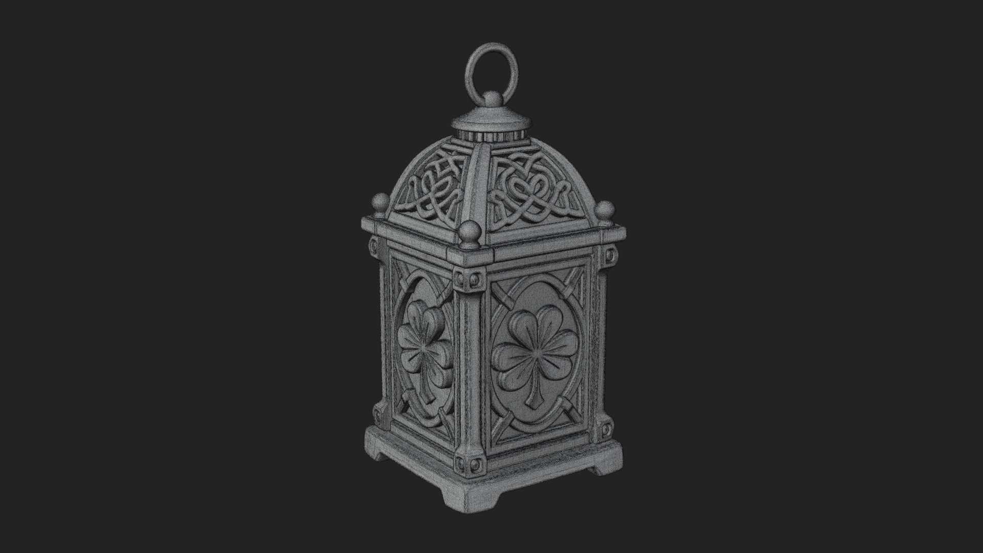 Celtic Shamrock Lantern Model Design 3 3D Print Model 3D Model