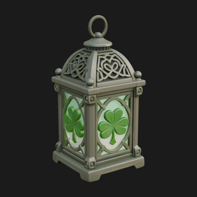 Celtic Shamrock Lantern Model Design 3 3D Print Model