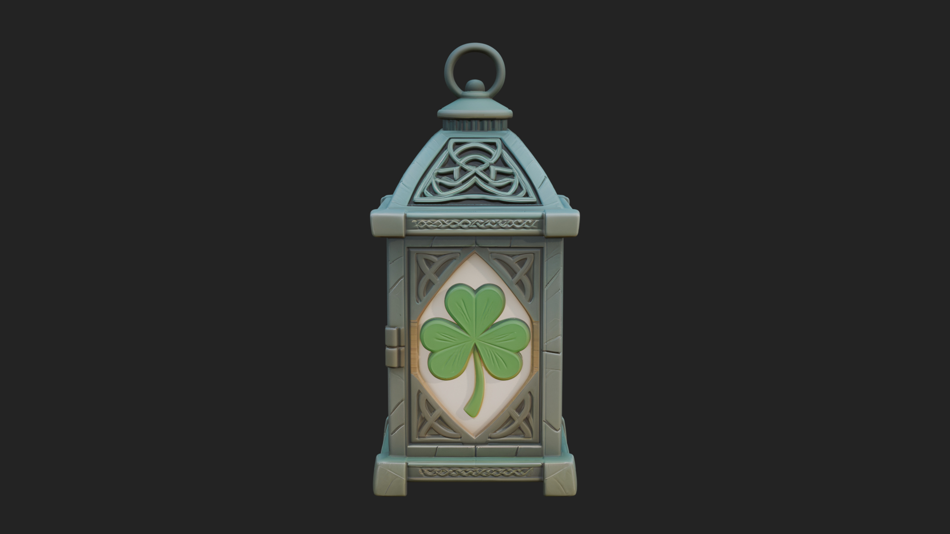 Celtic Shamrock Lantern Model Design 4 3D Print Model 3D Model