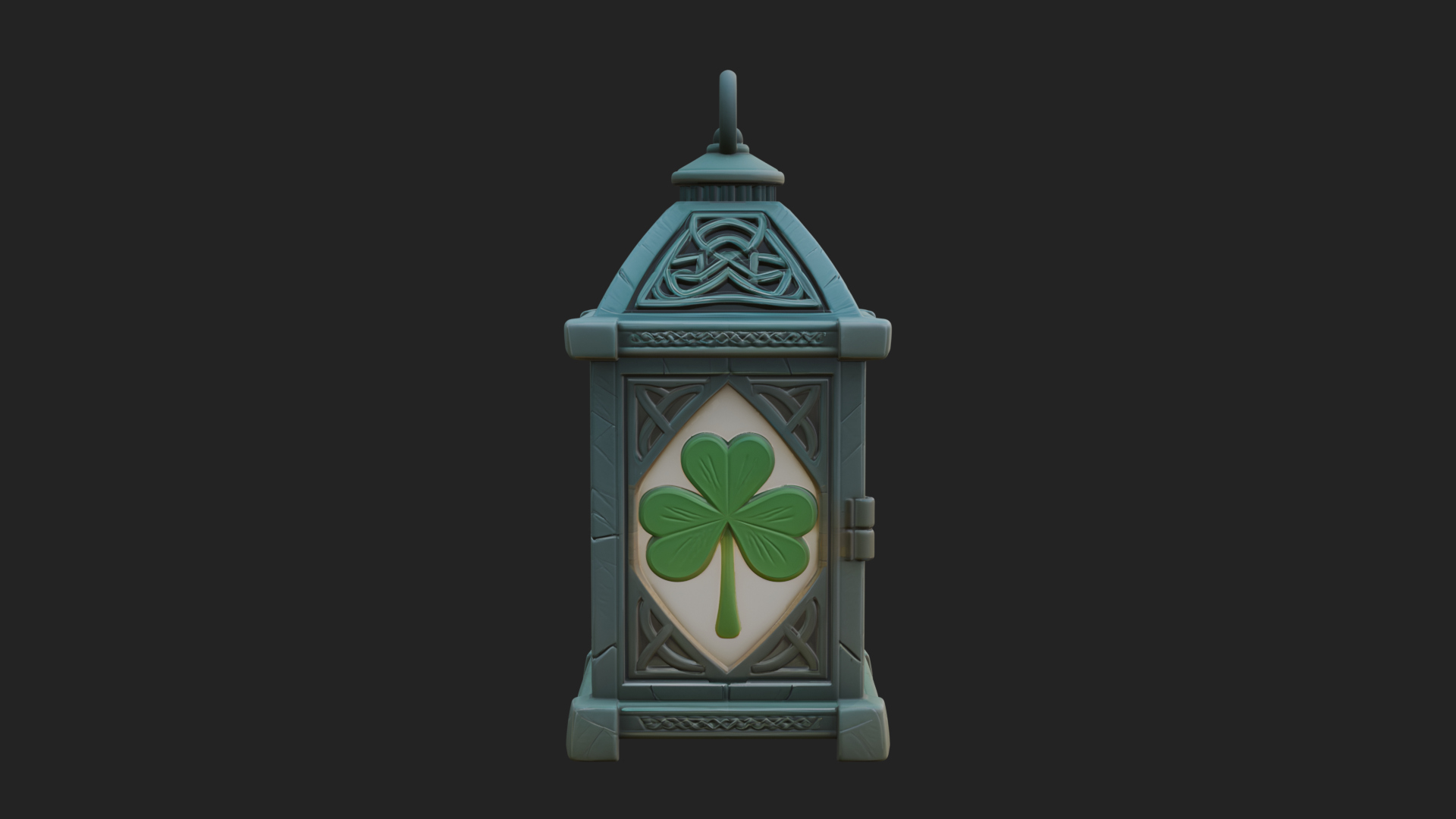 Celtic Shamrock Lantern Model Design 4 3D Print Model 3D Model