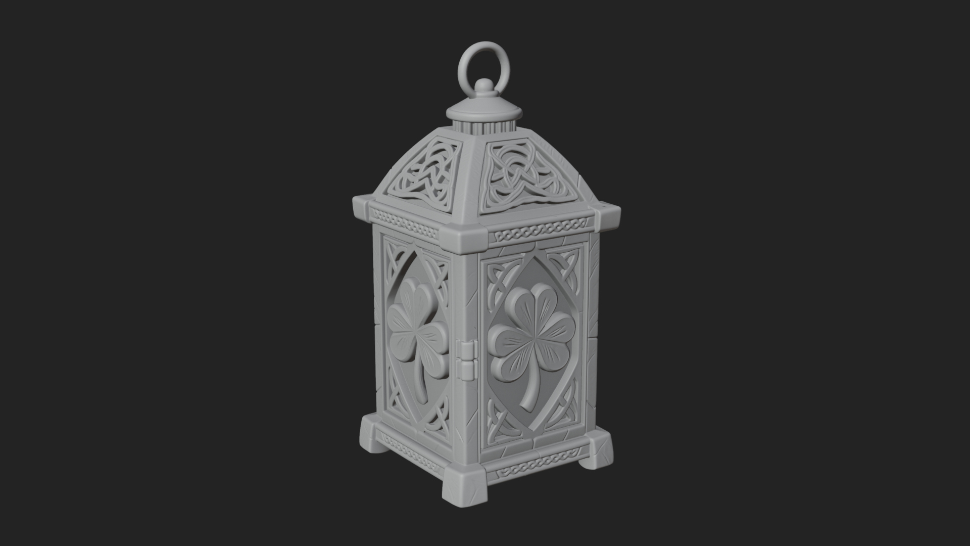 Celtic Shamrock Lantern Model Design 4 3D Print Model 3D Model