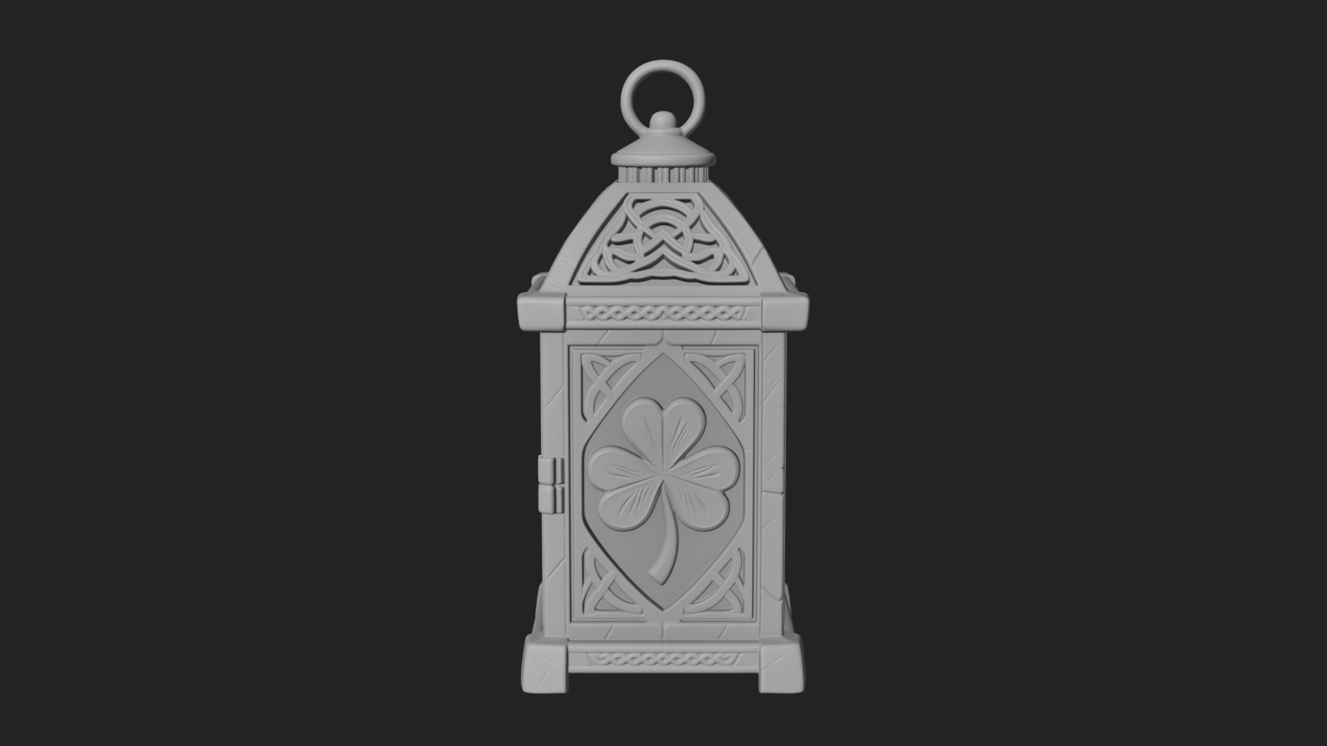 Celtic Shamrock Lantern Model Design 4 3D Print Model 3D Model