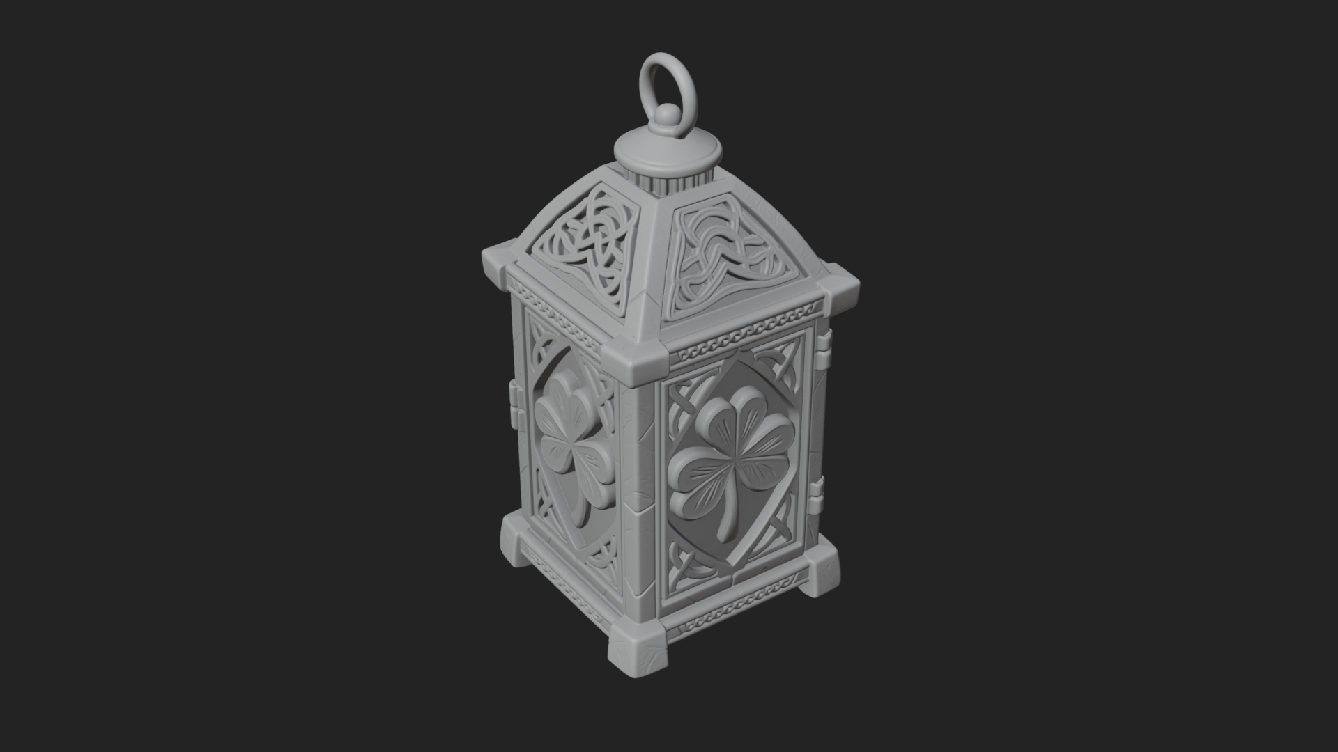 Celtic Shamrock Lantern Model Design 4 3D Print Model 3D Model