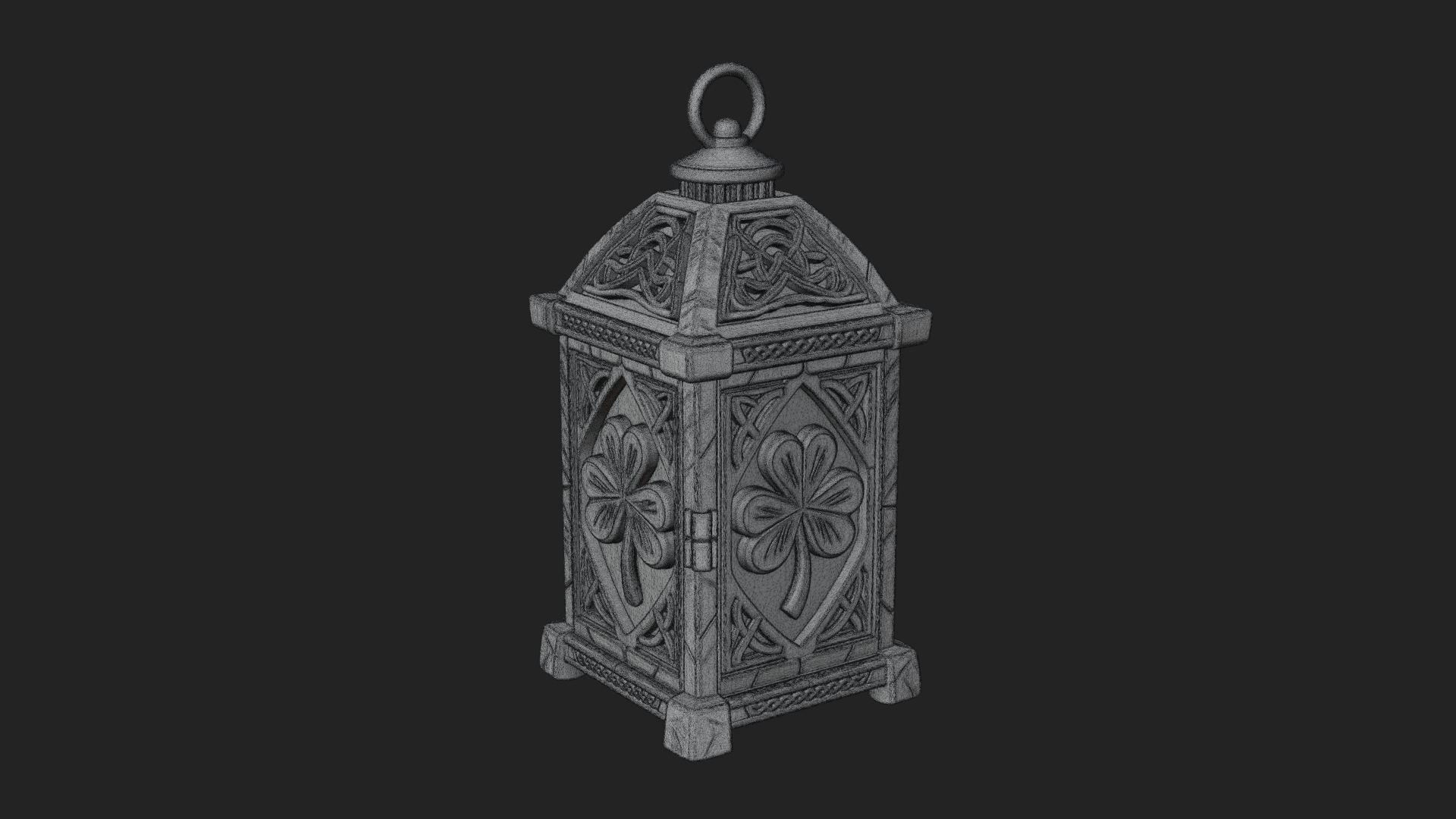 Celtic Shamrock Lantern Model Design 4 3D Print Model 3D Model