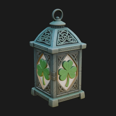 Celtic Shamrock Lantern Model Design 4 3D Print Model