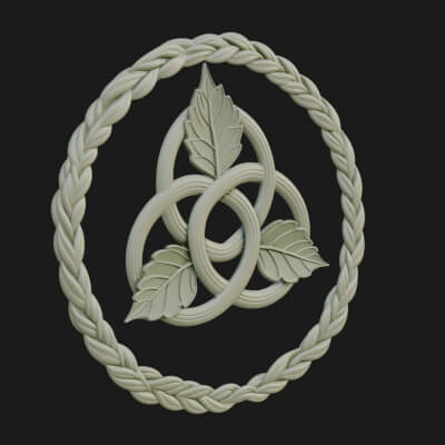 Celtic Trinity Knot Pendant Design 10 3D Print Model