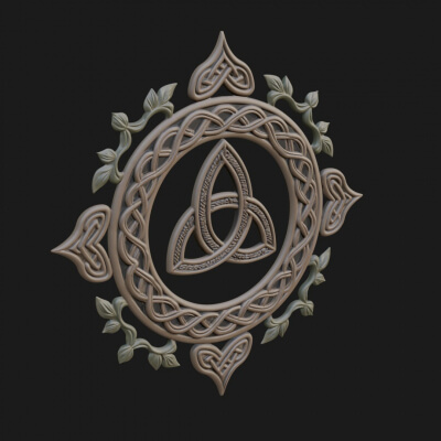 Celtic Trinity Knot Pendant Design 15 3D Print Model