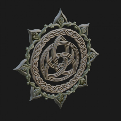 Celtic Trinity Knot Pendant Design 16 3D Print Model
