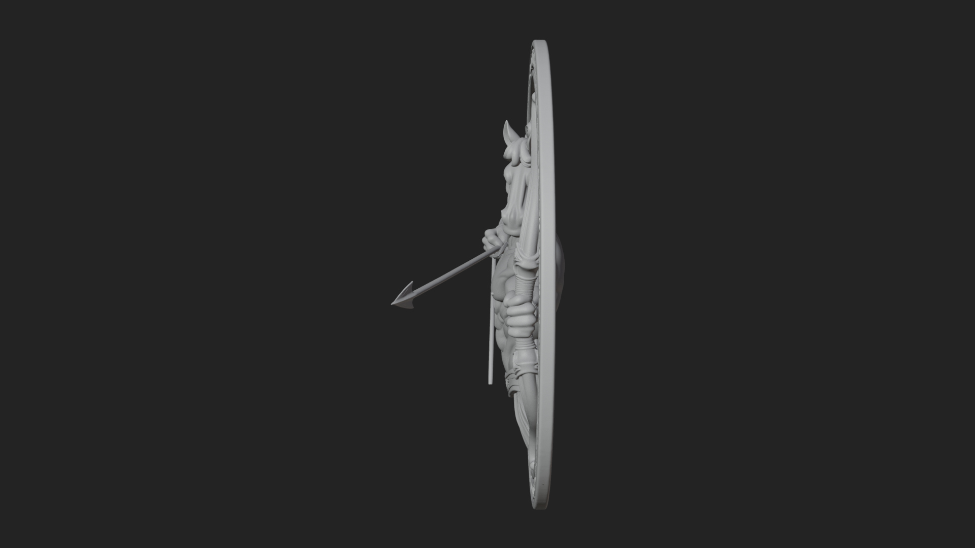 Centaur Archer Oval Plaque Design 2 3D Print Model 3D Model