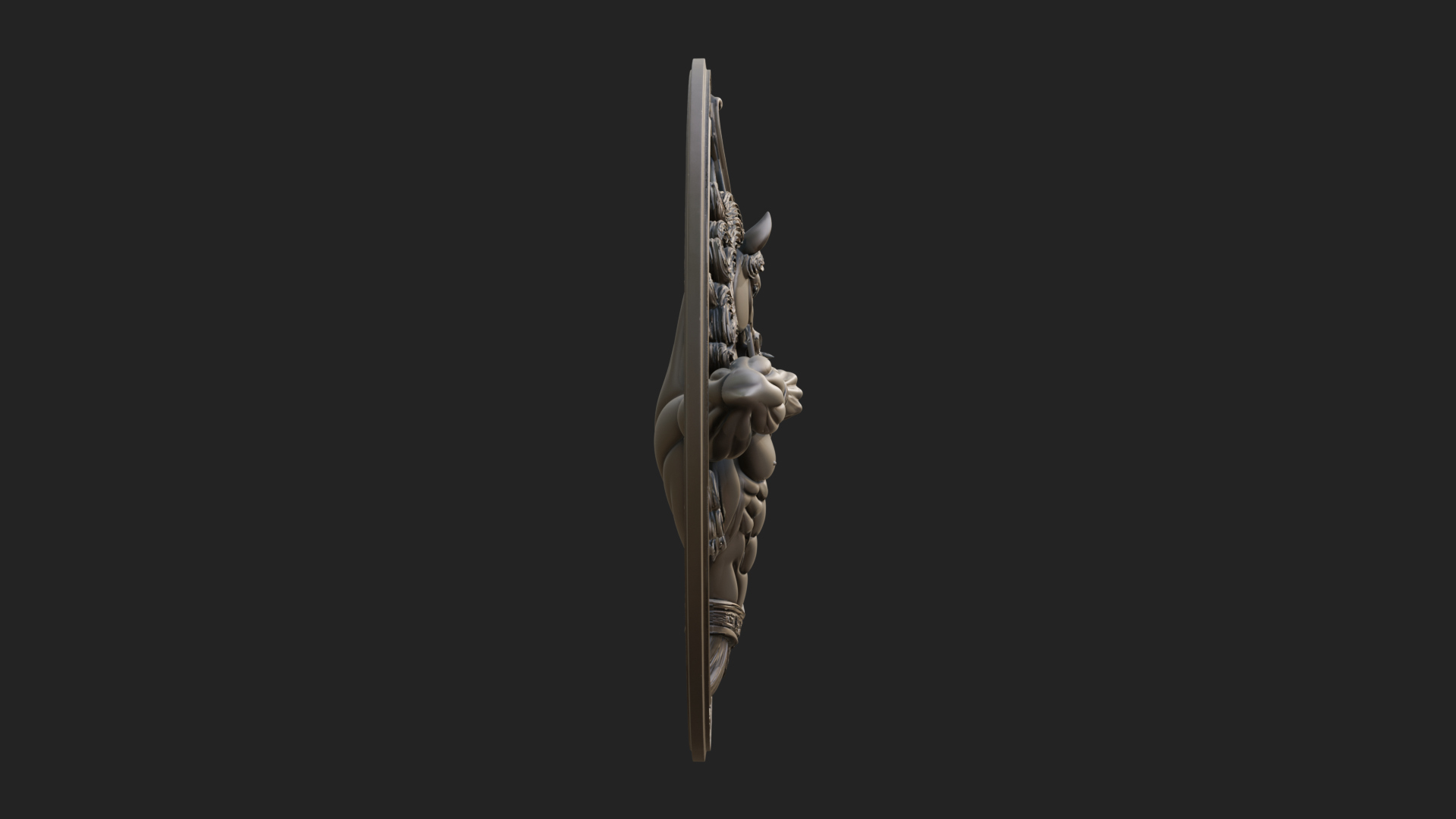 Centaur Archer Oval Plaque Design 3 3D Print Model 3D Model