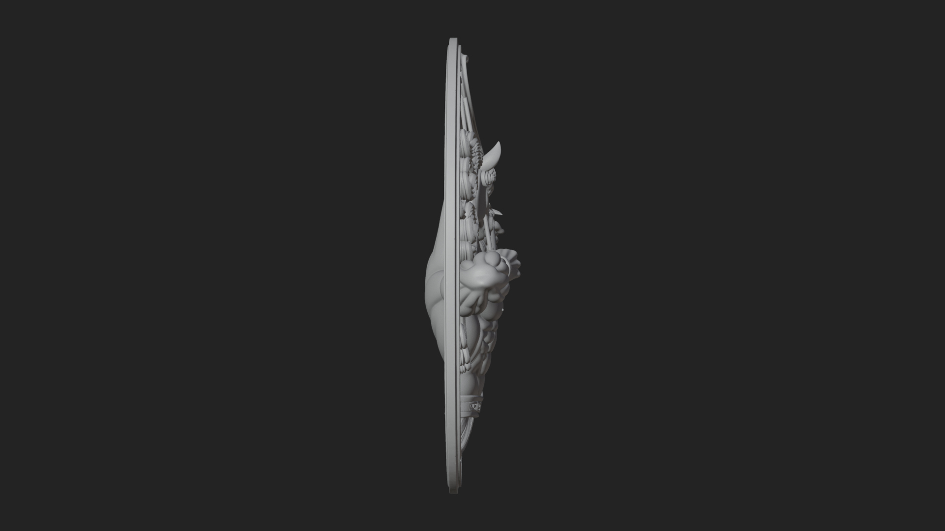 Centaur Archer Oval Plaque Design 3 3D Print Model 3D Model