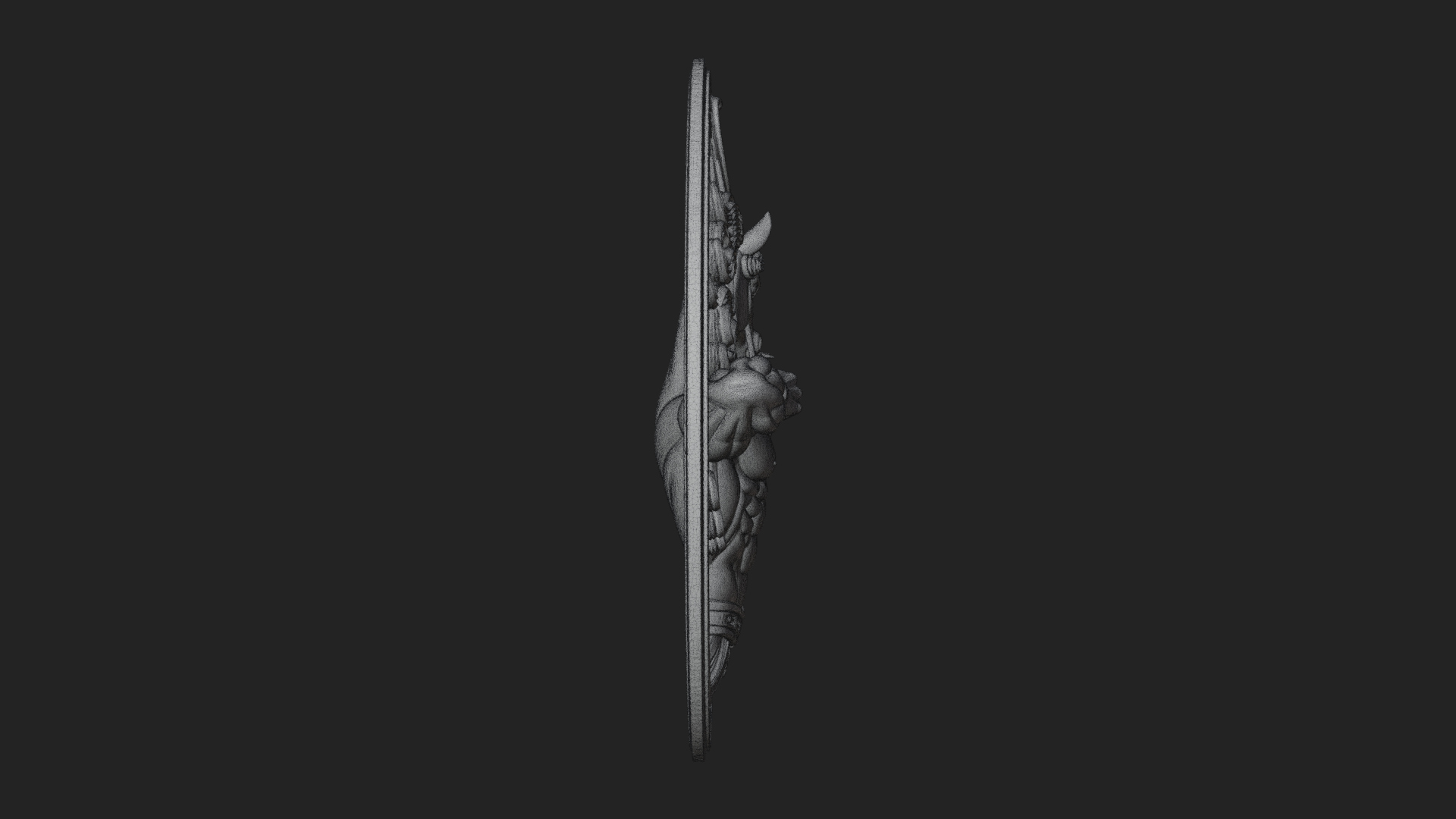 Centaur Archer Oval Plaque Design 3 3D Print Model 3D Model