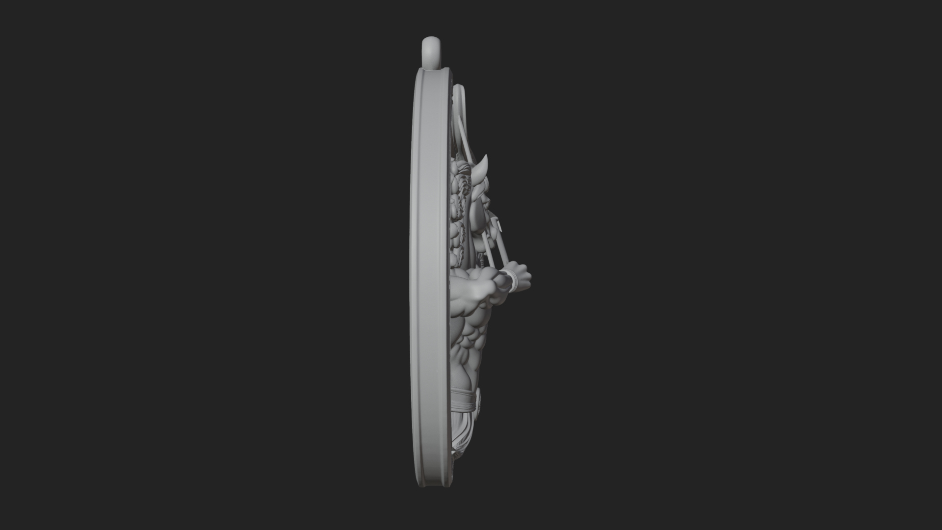 Centaur Archer Oval Plaque Design 4 3D Print Model 3D Model
