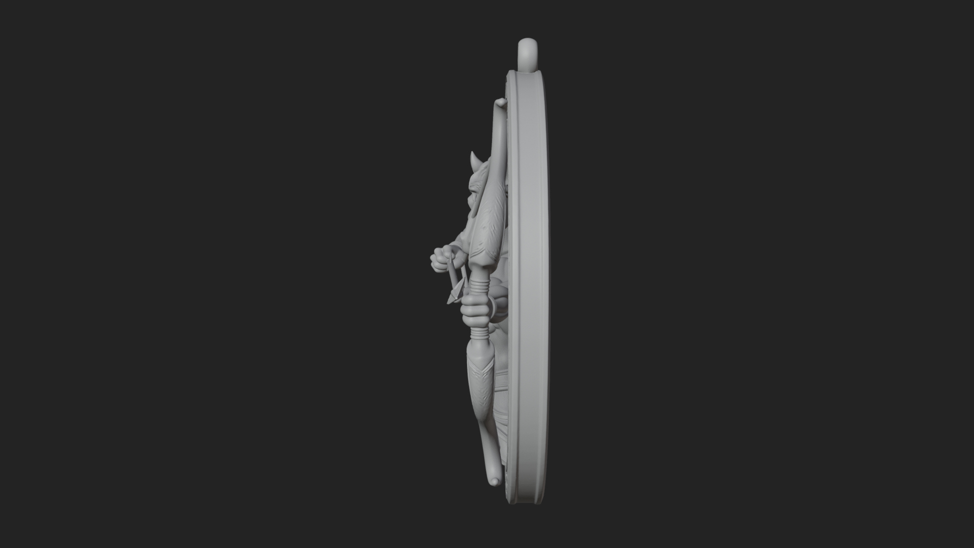 Centaur Archer Oval Plaque Design 4 3D Print Model 3D Model