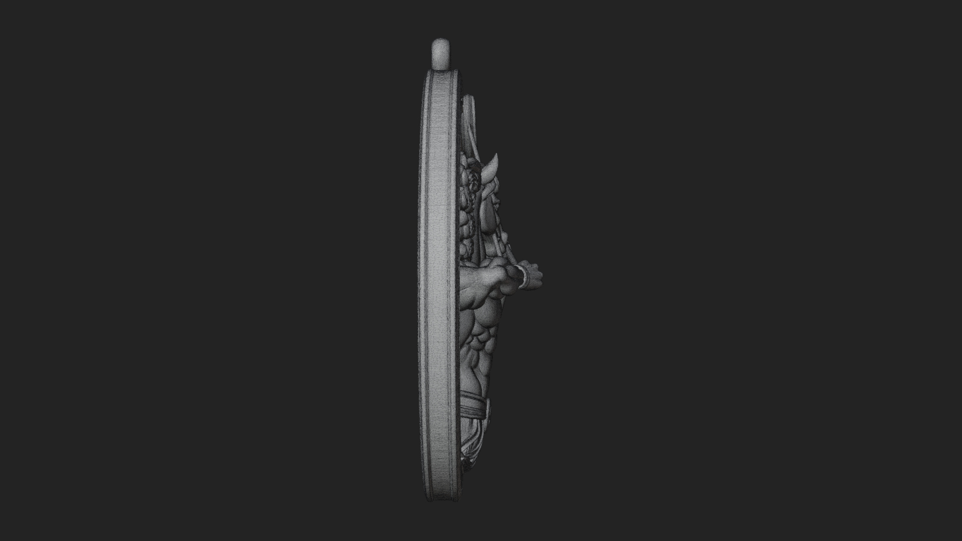 Centaur Archer Oval Plaque Design 4 3D Print Model 3D Model