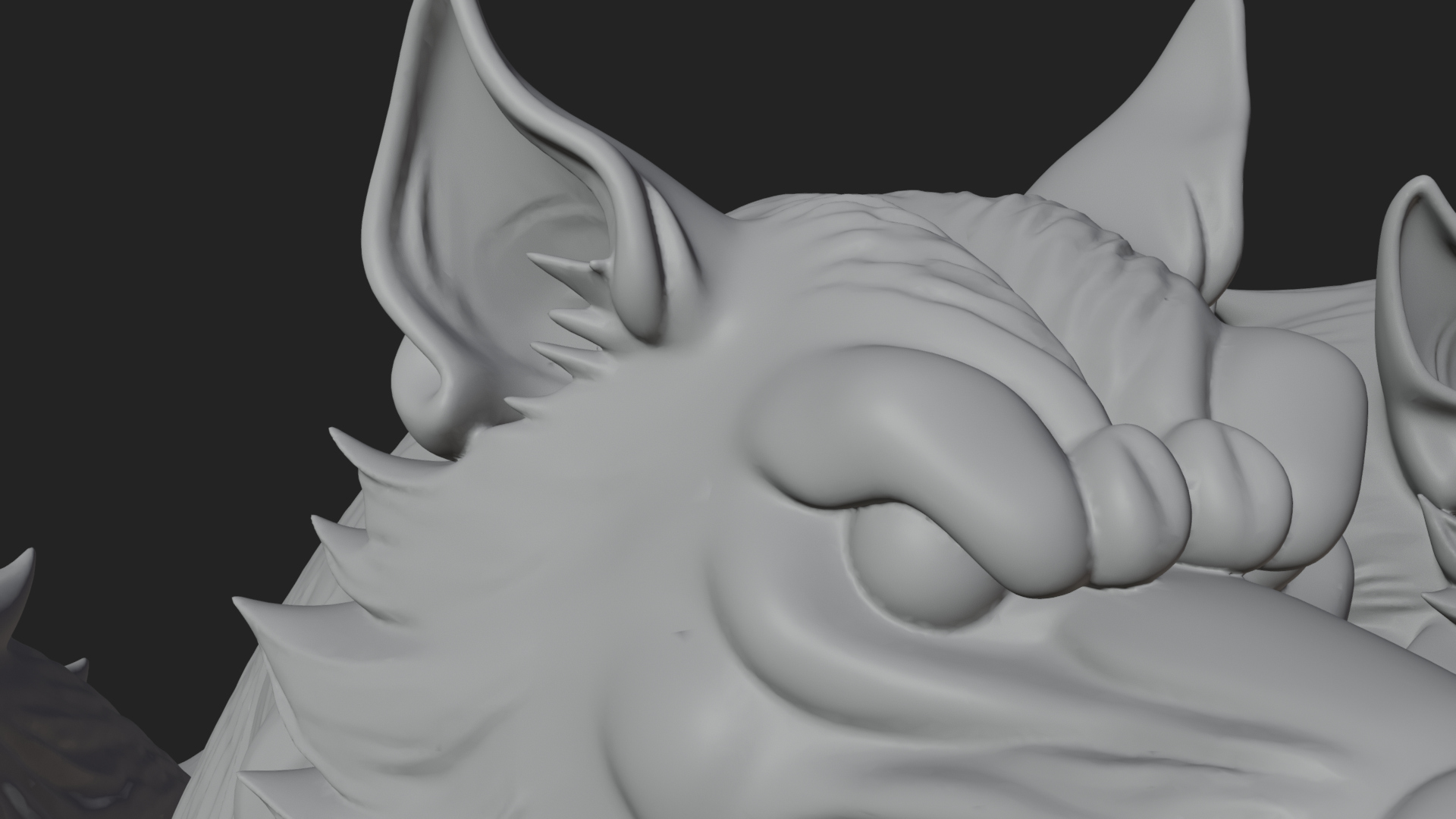 Cerberus Three-Headed Dog Statue Design 4 3D Print Model 3D Model