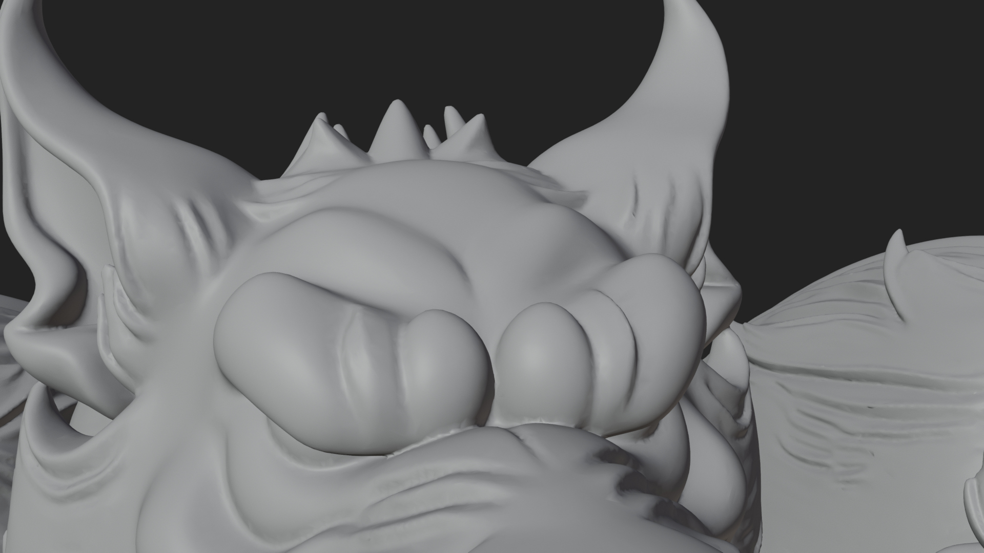 Cerberus Three-Headed Dog Statue Design 6 3D Print Model 3D Model