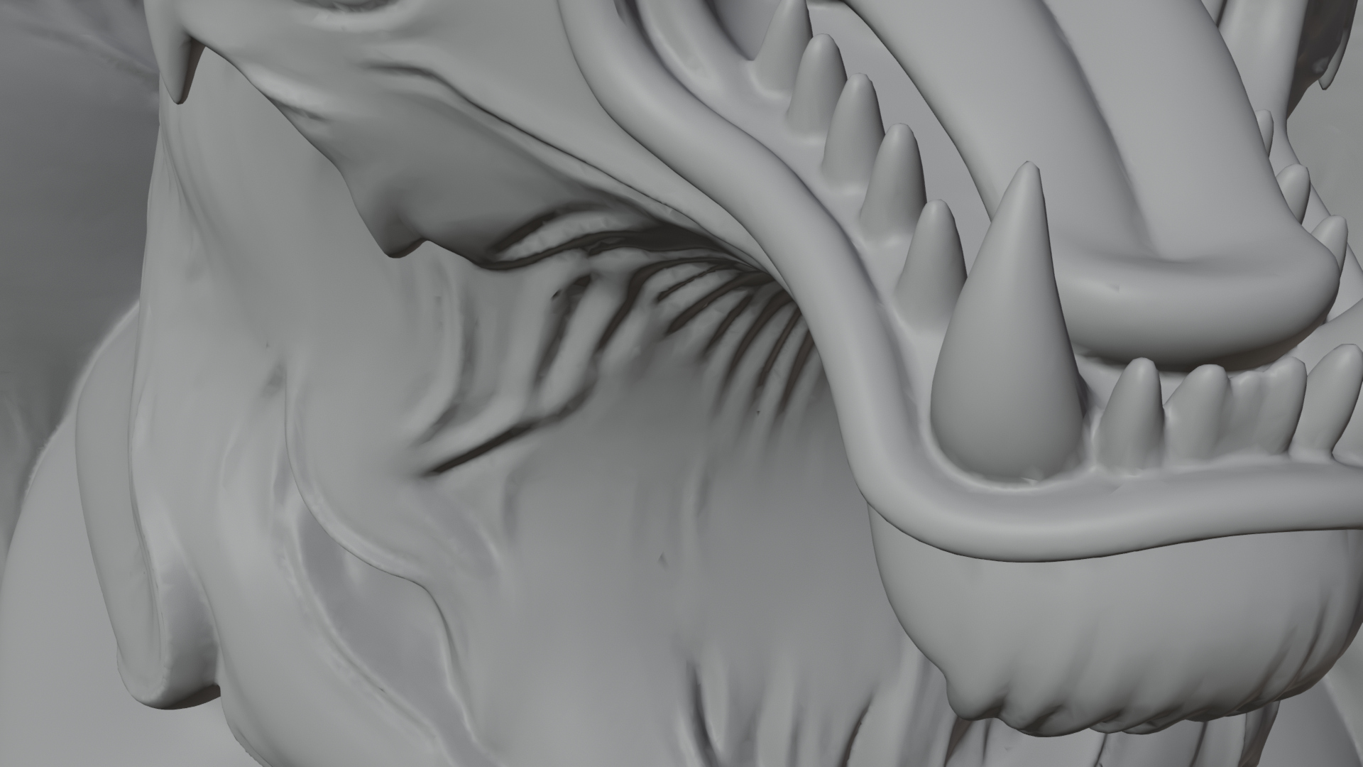 Cerberus Three-Headed Dog Statue Design 6 3D Print Model 3D Model